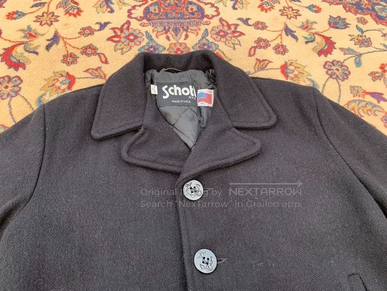Schott Schott Single-breasted navy coat Size US L / EU 52-54 / 3 - 2 Thumbnail