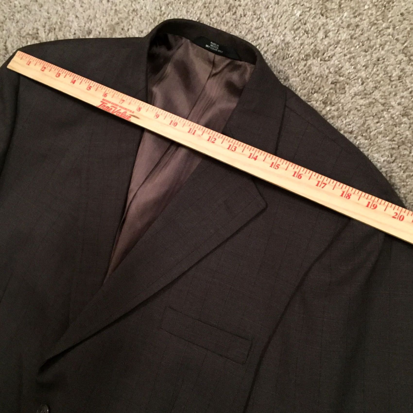 Haggar Haggar Blazer Mens 44 Brown Plaid Two-Button Polyester Wool Blend Jacket Coat Regular Size 44 Mens Notch Lapel Vintage? No Size 44R - 2 Thumbnail