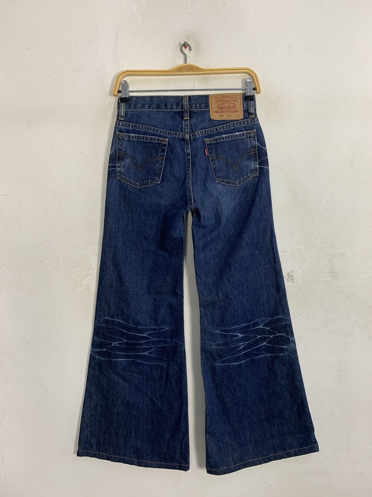 Levi's Levis Strauss Lot 308 Flared Indigo Denim Jeans Straight Cut Size 26" / US 2 / IT 38 - 4 Thumbnail