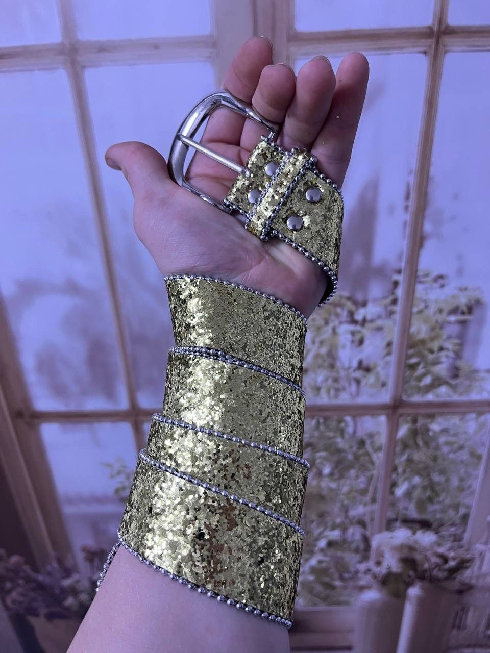 Hysteric Glamour × Vintage Belt vintage japanese distressed rhinestones simon style Size ONE SIZE - 2 Thumbnail