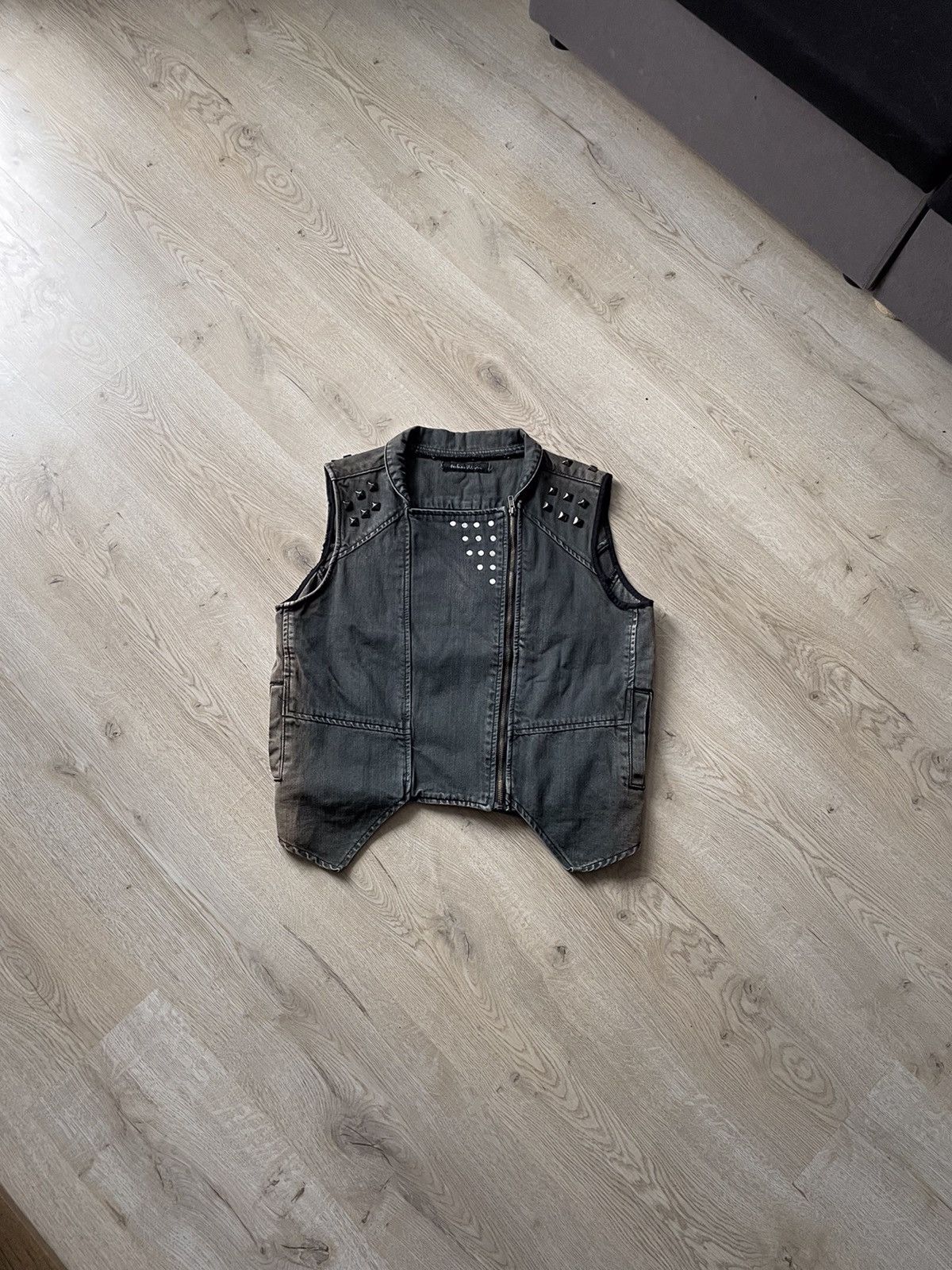 Pre-owned Hysteric Glamour X If Six Was Nine Vintage If Six Was Nine Vest Metal Avant Garde Japanese Y2k In Grey
