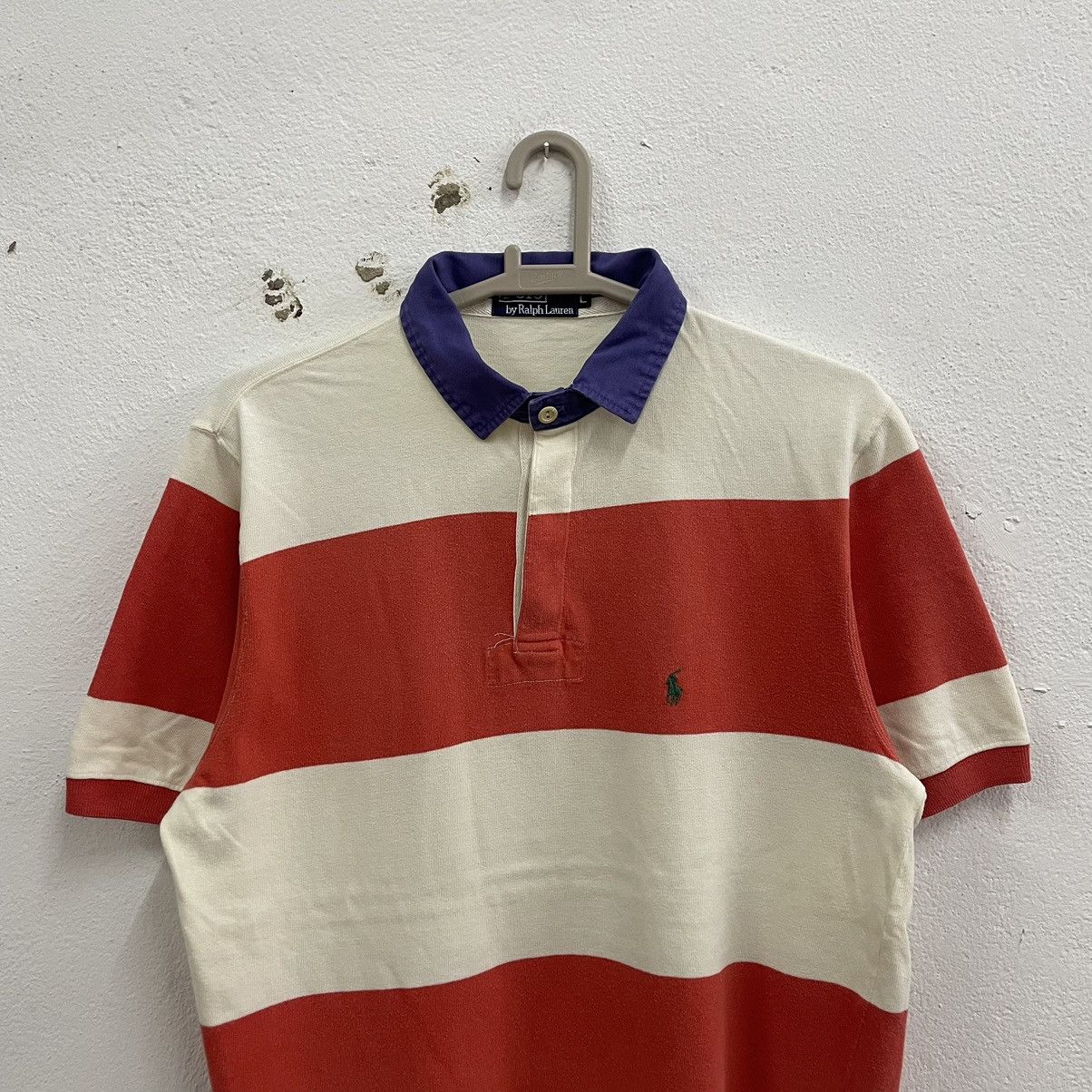 Polo Ralph Lauren × Vintage 🔥Polo Ralph Lauren Small Pony Striped Rugby Polos Shirts Size US L / EU 52-54 / 3 - 3 Thumbnail