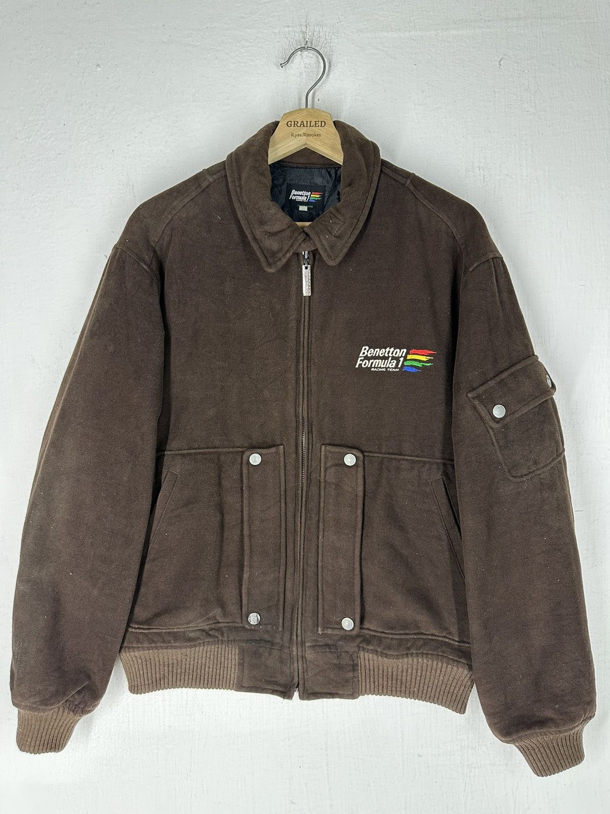 United Colors Of Benetton Vtg Benetton Formula 1 Racing Team Bomber Jacket Size US M / EU 48-50 / 2 - 1 Thumbnail