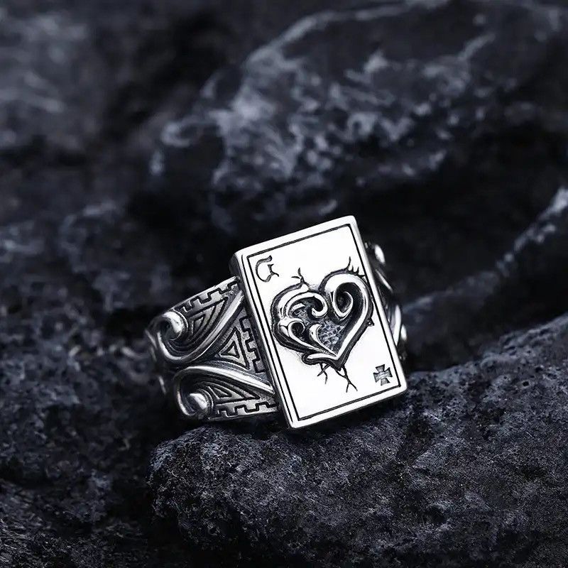 Jewelry × Vintage Vintage Gothic Poker Rings Size ONE SIZE - 1 Thumbnail