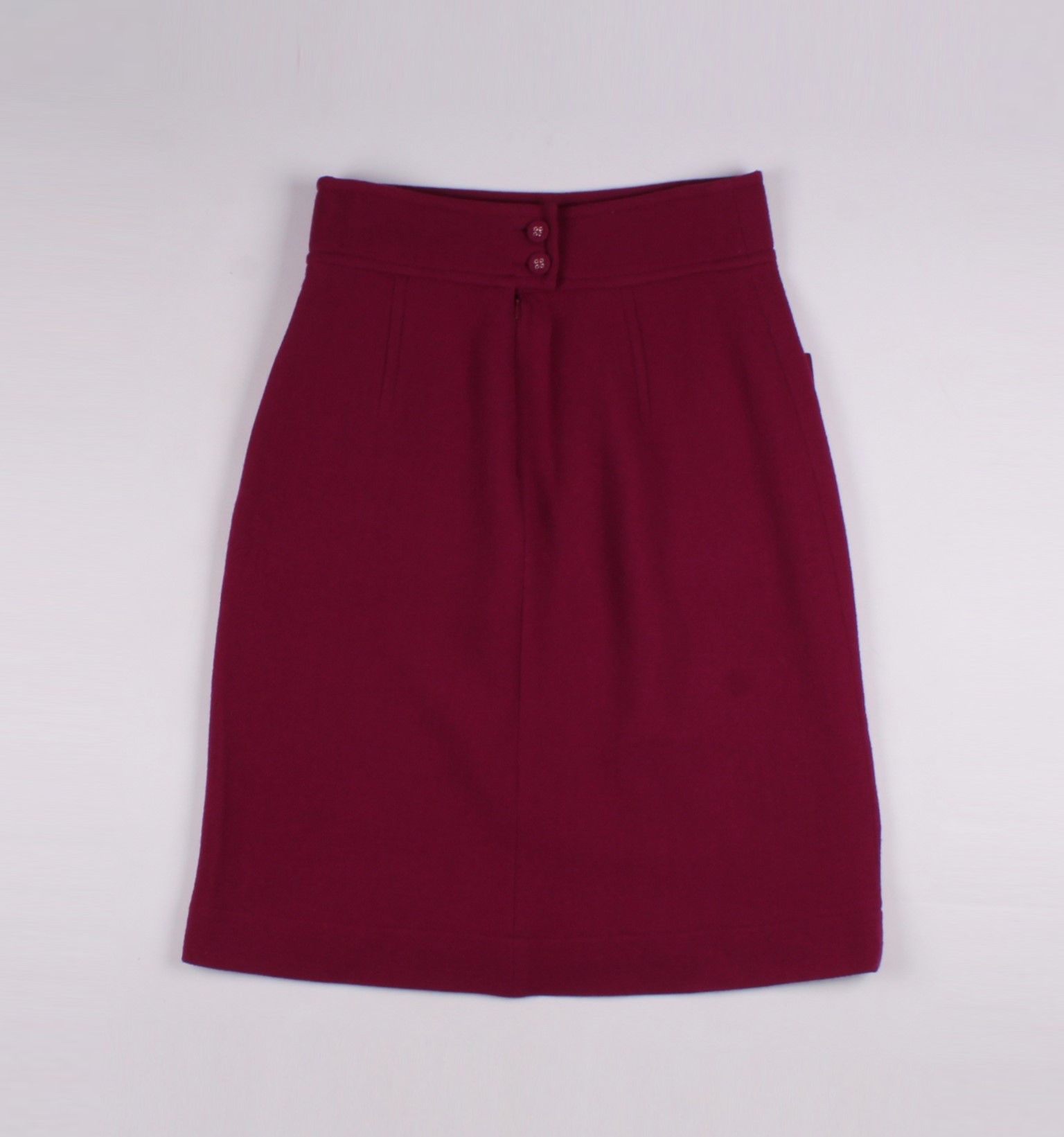 Valentino Red Valentino A - Line Raspberry Wool Skirt Size 28" / US 6 / IT 42 - 12 Thumbnail