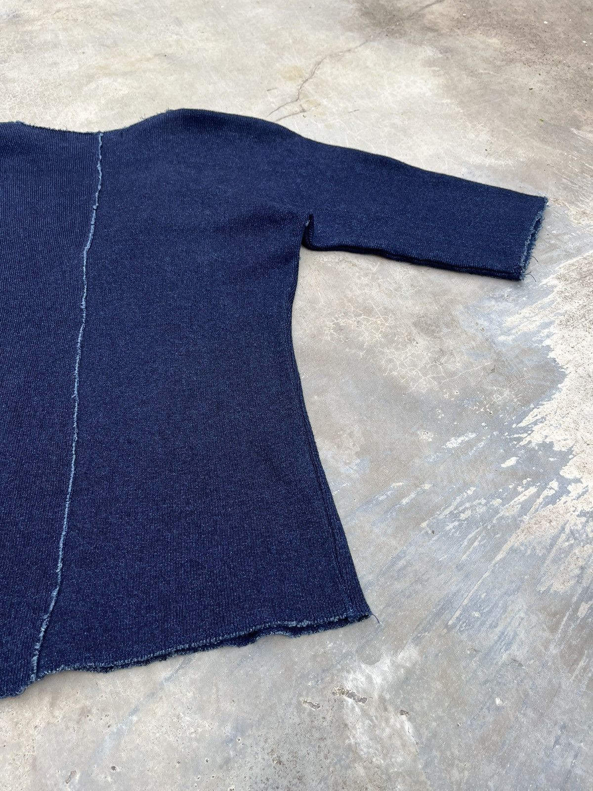 5351 POUR LES HOMMES × Japanese Brand × Le Grande Bleu (L.G.B.) 5351 Pour Les Femmes Distress Top Size S / US 4 / IT 40 - 7 Thumbnail