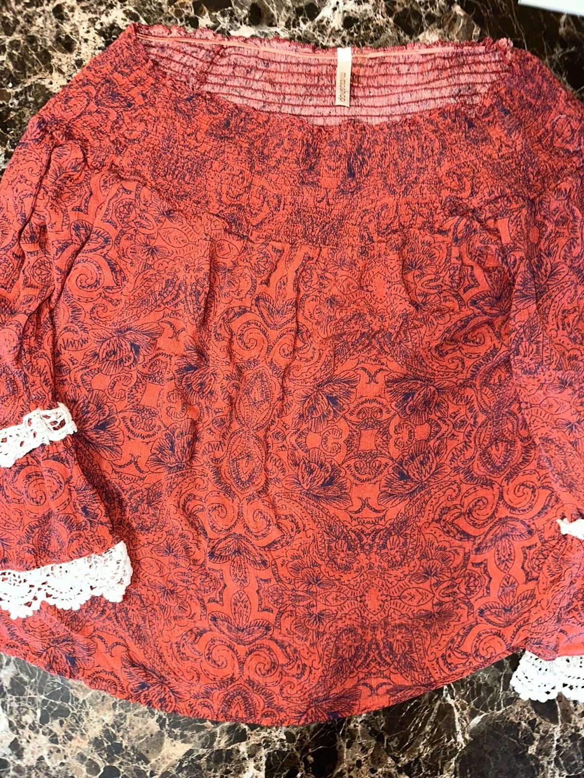 The Unbranded Brand Vintage Boho Lace Blouse Size M Size M / US 6-8 / IT 42-44 - 1 Thumbnail