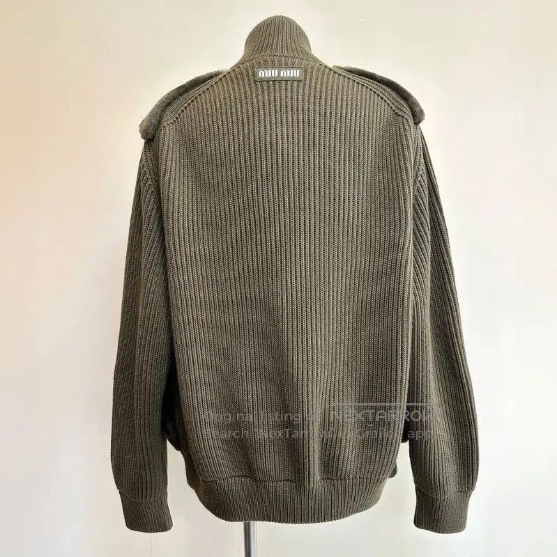 Miu Miu Miu Miu Green Wool Logo Long Winter Coat . Size S / US 4 / IT 40 - 2 Thumbnail