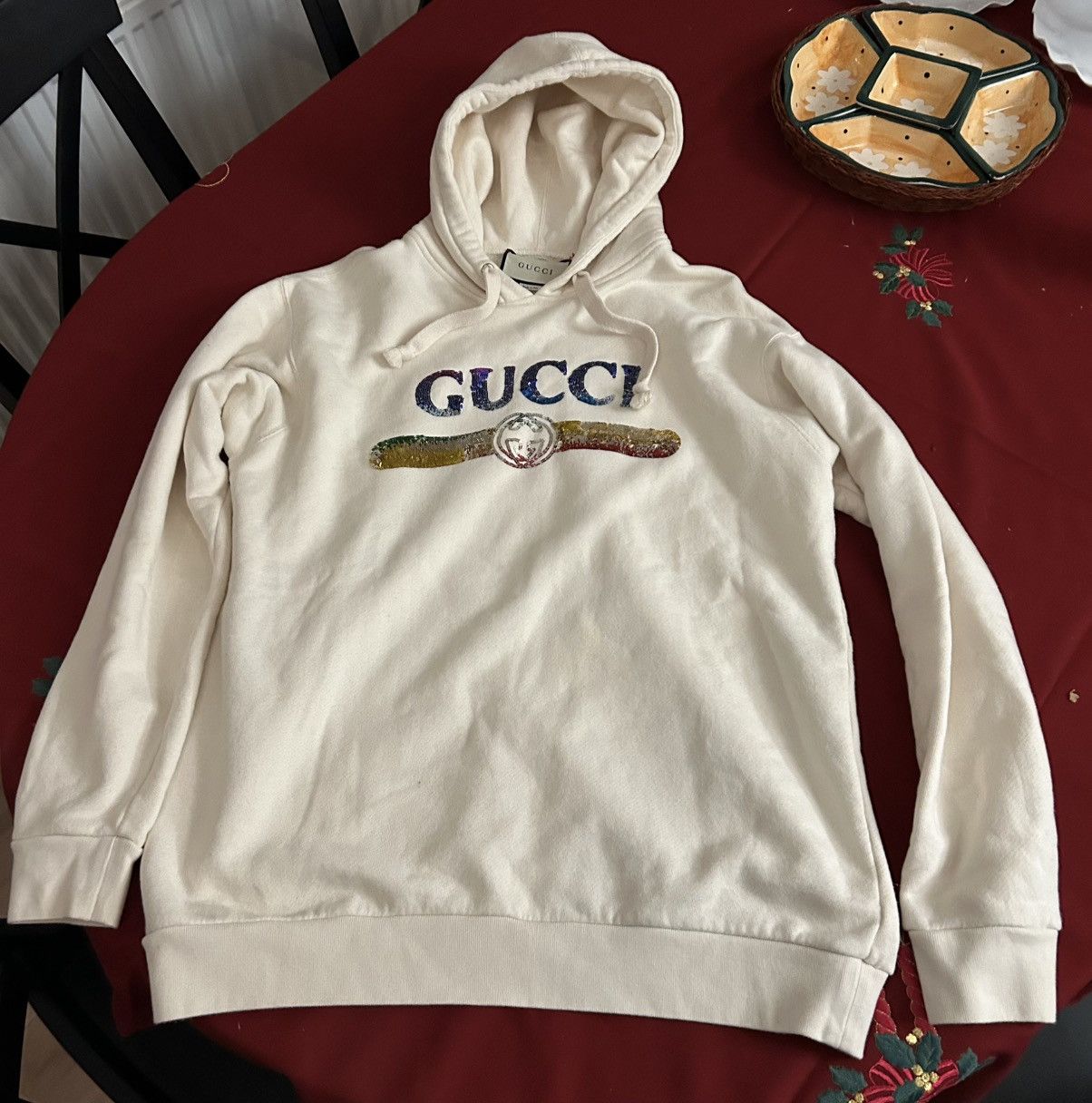 Gucci Gucci Sequin Logo Sweatshirt Size US M / EU 48-50 / 2 - 2 Thumbnail
