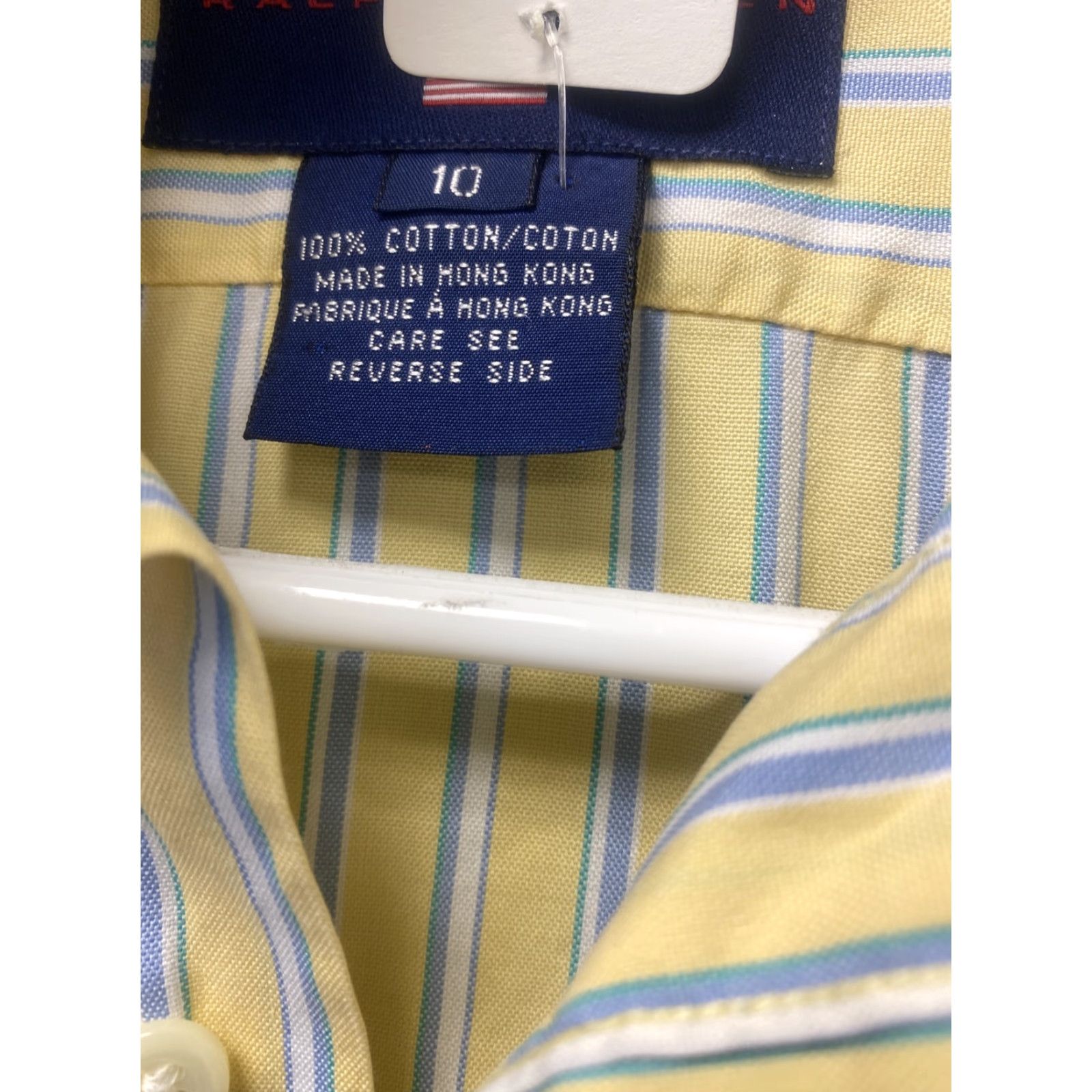 Polo Ralph Lauren Polo Ralph Lauren Shirt Men Button-Up Striped Yellow/White 10 20/21 Classic Fit Long Sleeve Collared Cotton Embroidered Logo Casual Spring Summer Size US M / EU 48-50 / 2 - 5 Thumbnail