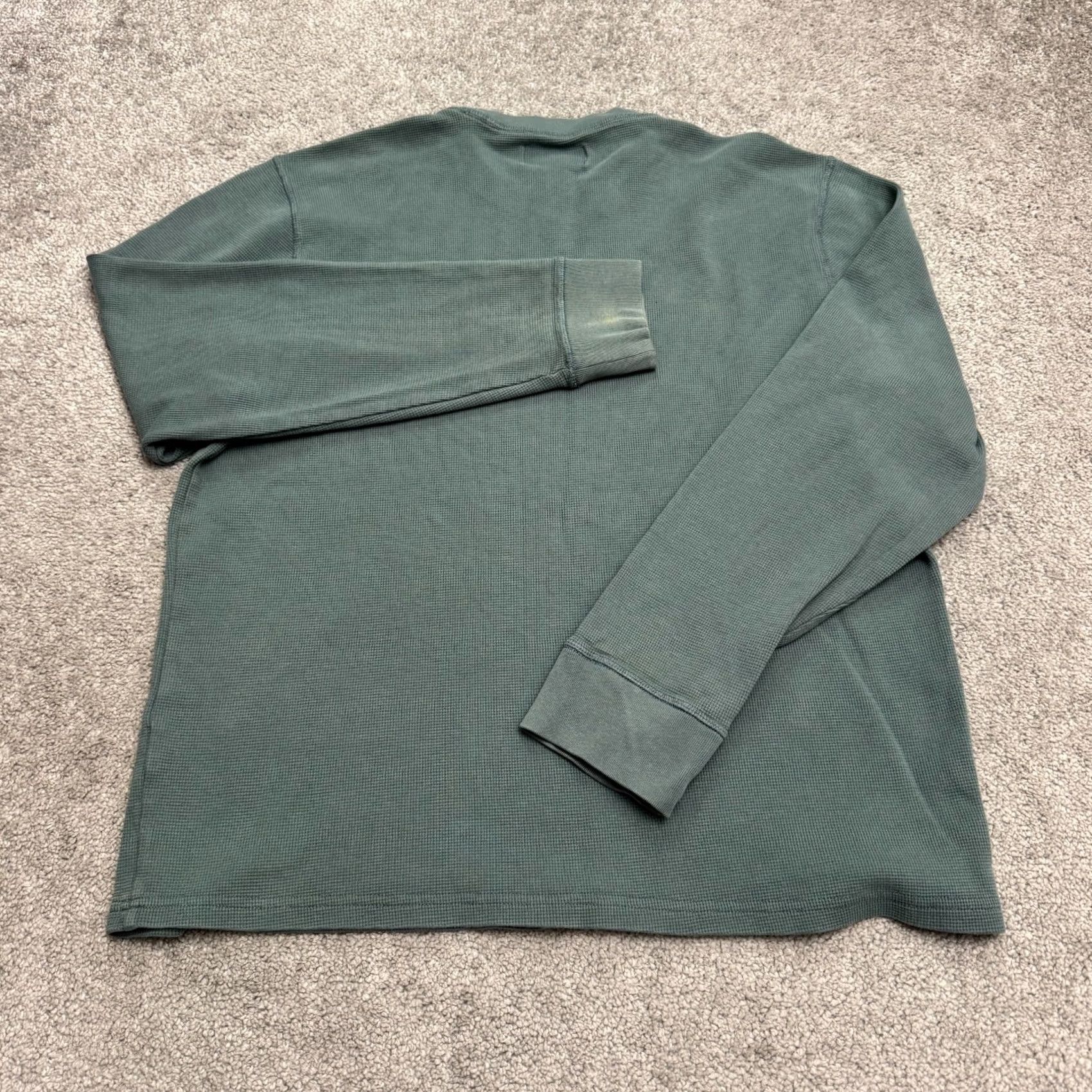 Bonobos Bonobos Green Cotton Crew Tee Long Sleeve Shirt Mens Large Waffle Knit Thermal Regular Fit Vintage No Size US L / EU 52-54 / 3 - 2 Thumbnail