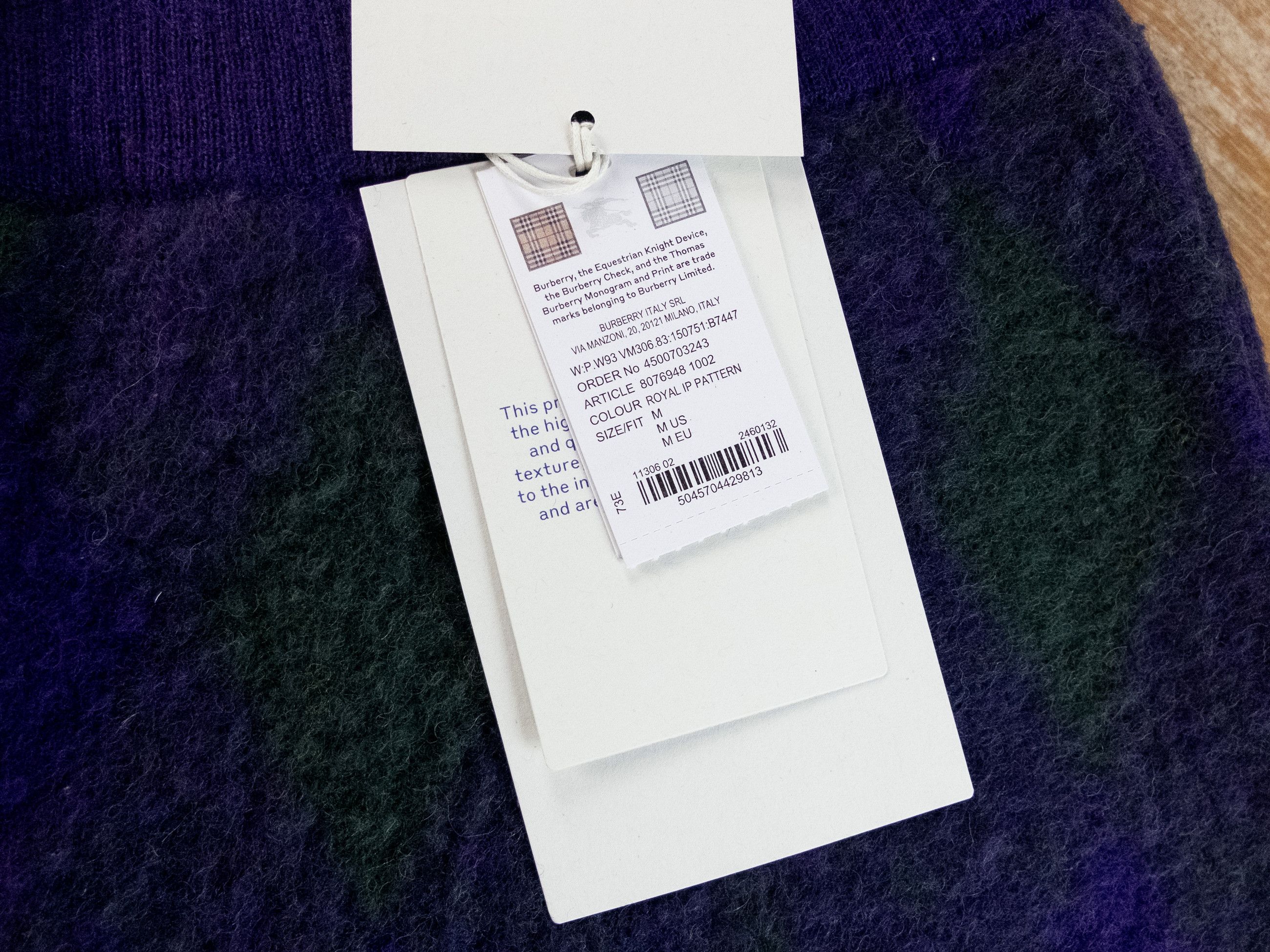Burberry BURBERRY green purple argyle knit wool skirt Daniel Lee Size 30" / US 8 / IT 44 - 7 Thumbnail