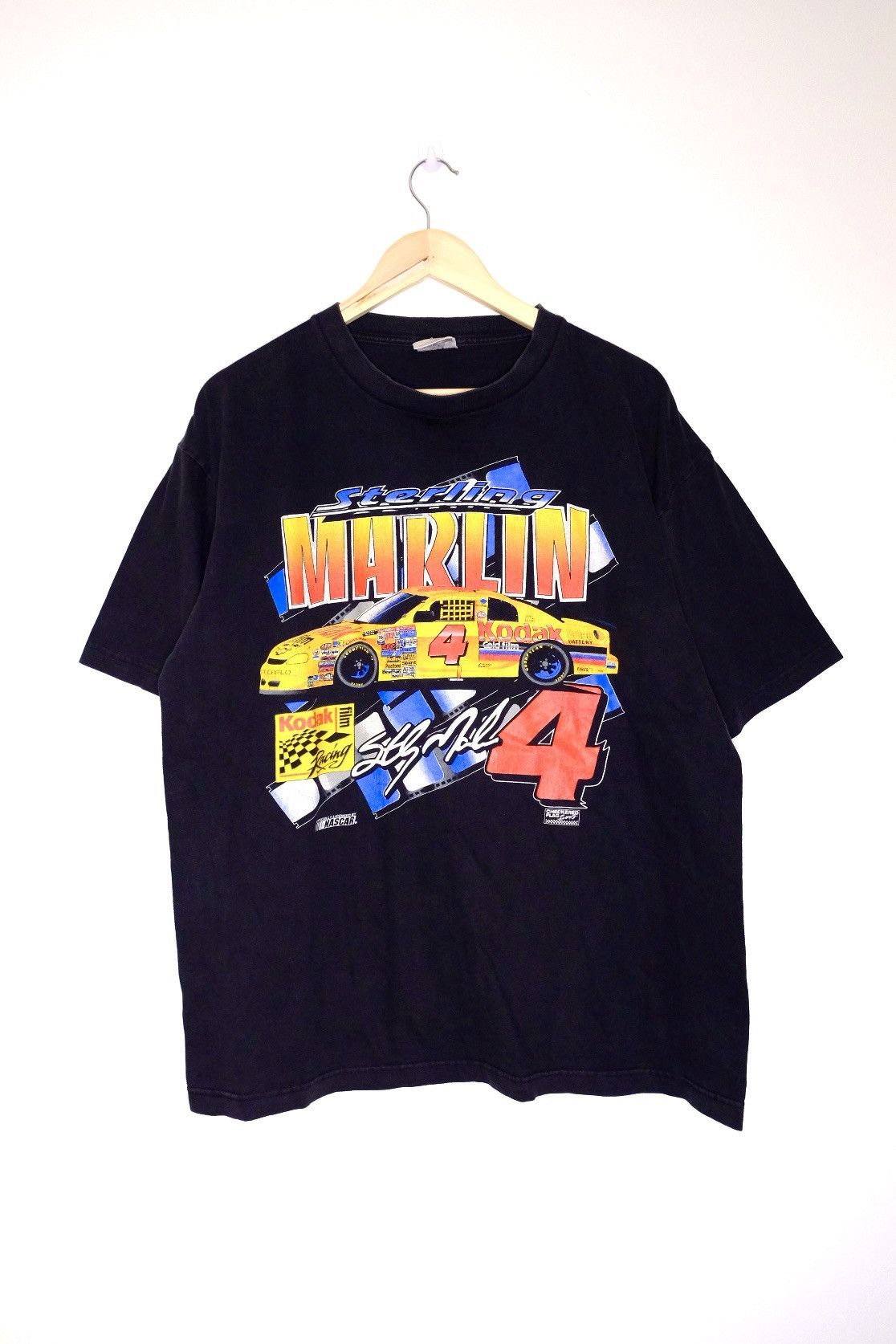 Rare vintage 90s Nascar Sterling Marlin Kodak t-shirt
