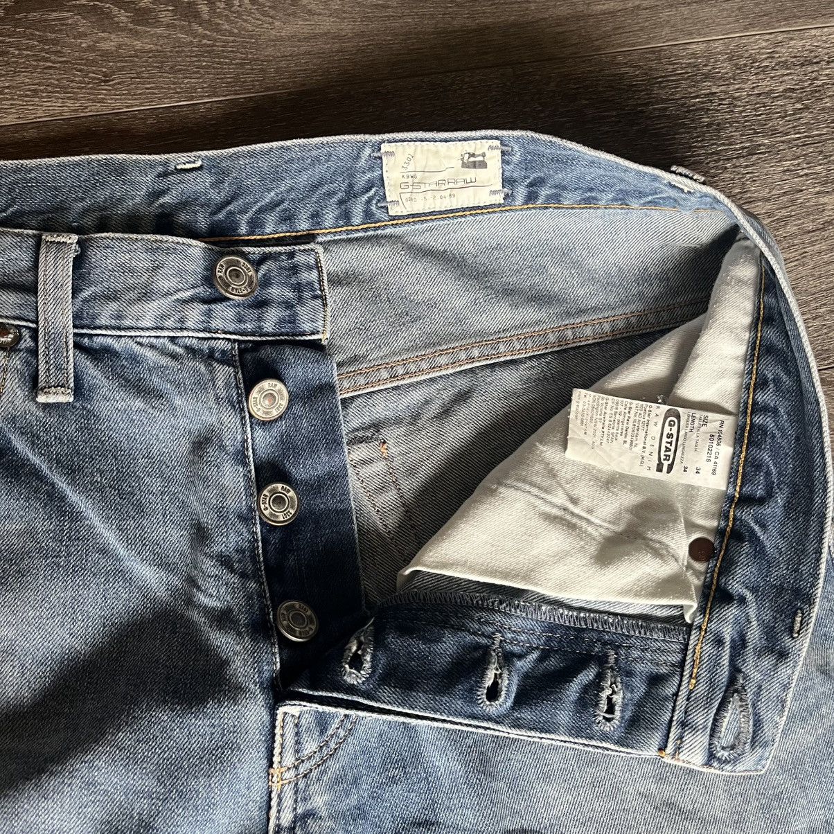 G-Star Vintage G-Star Raw 3301 Slim Straight Wash Denim Jeans 34x34 Size US 34 / EU 50 - 9 Thumbnail