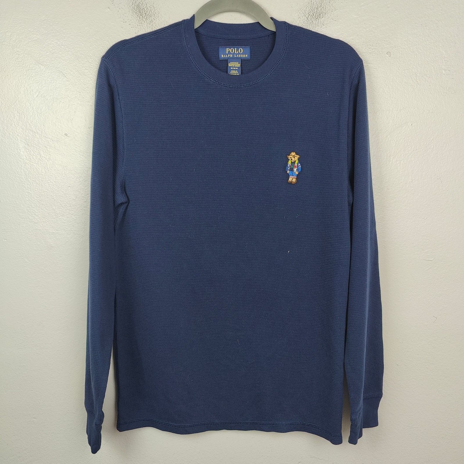 Polo Ralph Lauren Polo Ralph Lauren Thermal Shirt Men Medium Navy Blue Bear Size US M / EU 48-50 / 2 - 1 Thumbnail