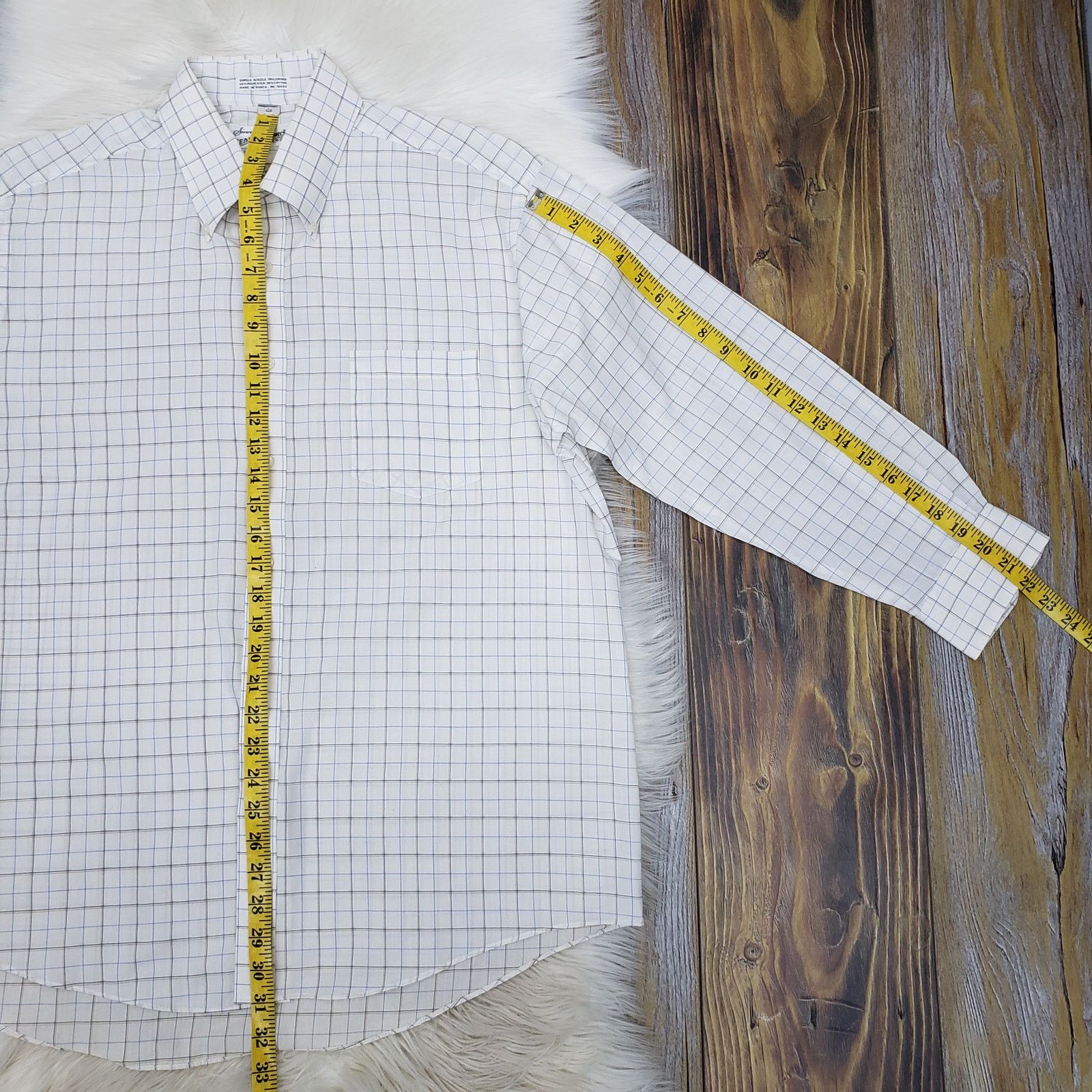 Sears × Vintage Vintage Sears Roebucks And Co. Shirt Single Needle Check 17 Size US L / EU 52-54 / 3 - 12 Thumbnail