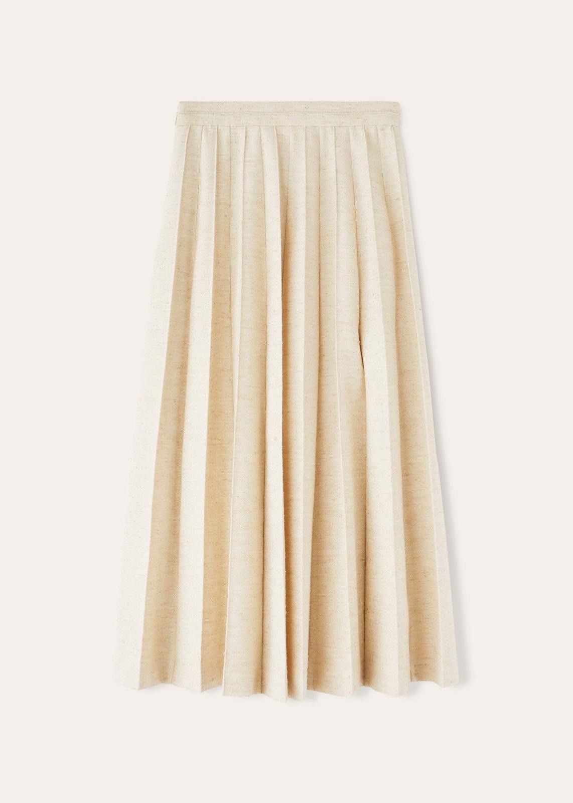 Loro Piana o1srvl11e0225 FAN6840 Fumiko Skirt in Beige Size 30" / US 8 / IT 44 - 1 Thumbnail