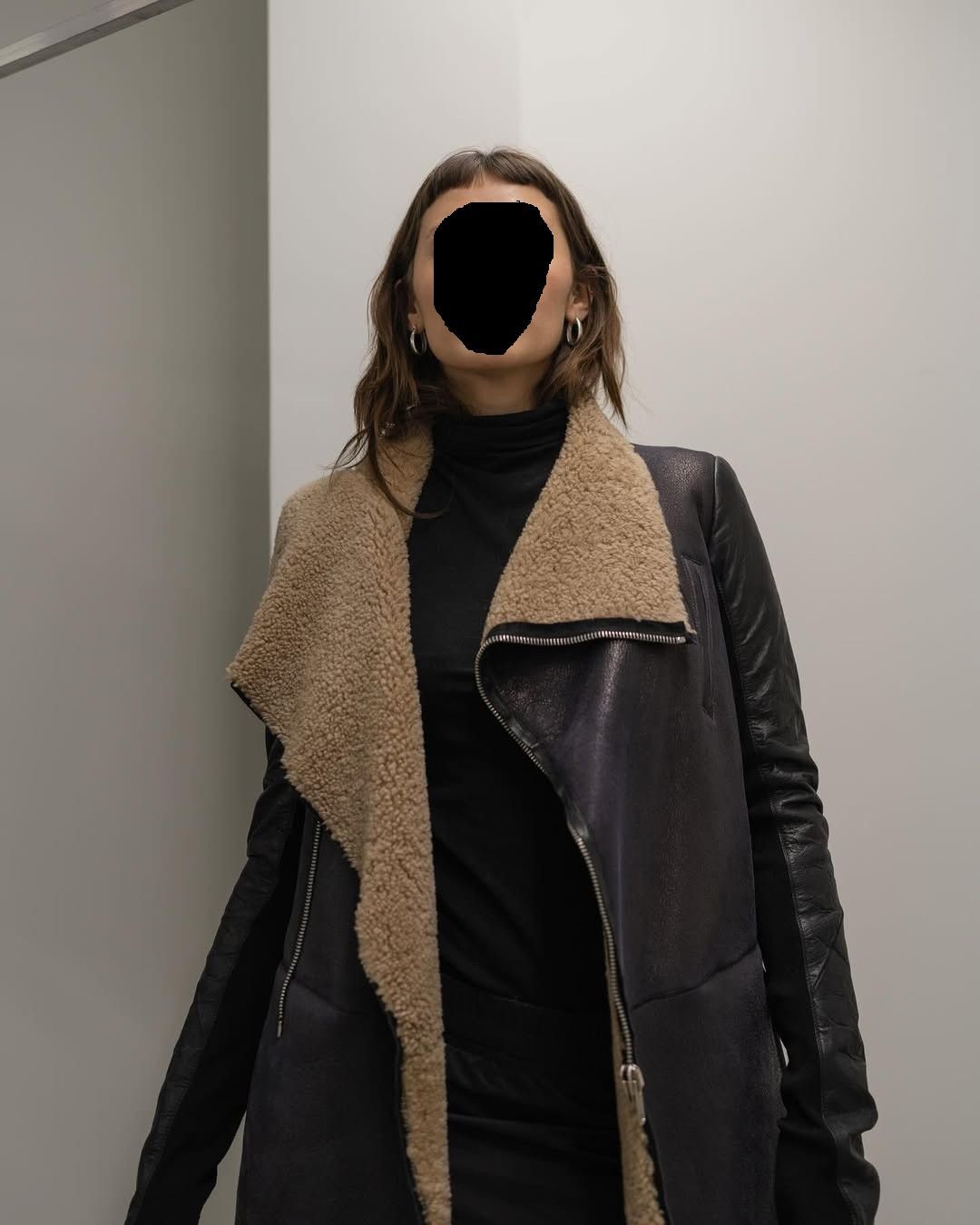 Rick Owens Rick Owens 10FW Long Shearling Moto Car Coat Size XS / US 0-2 / IT 36-38 - 10 Thumbnail