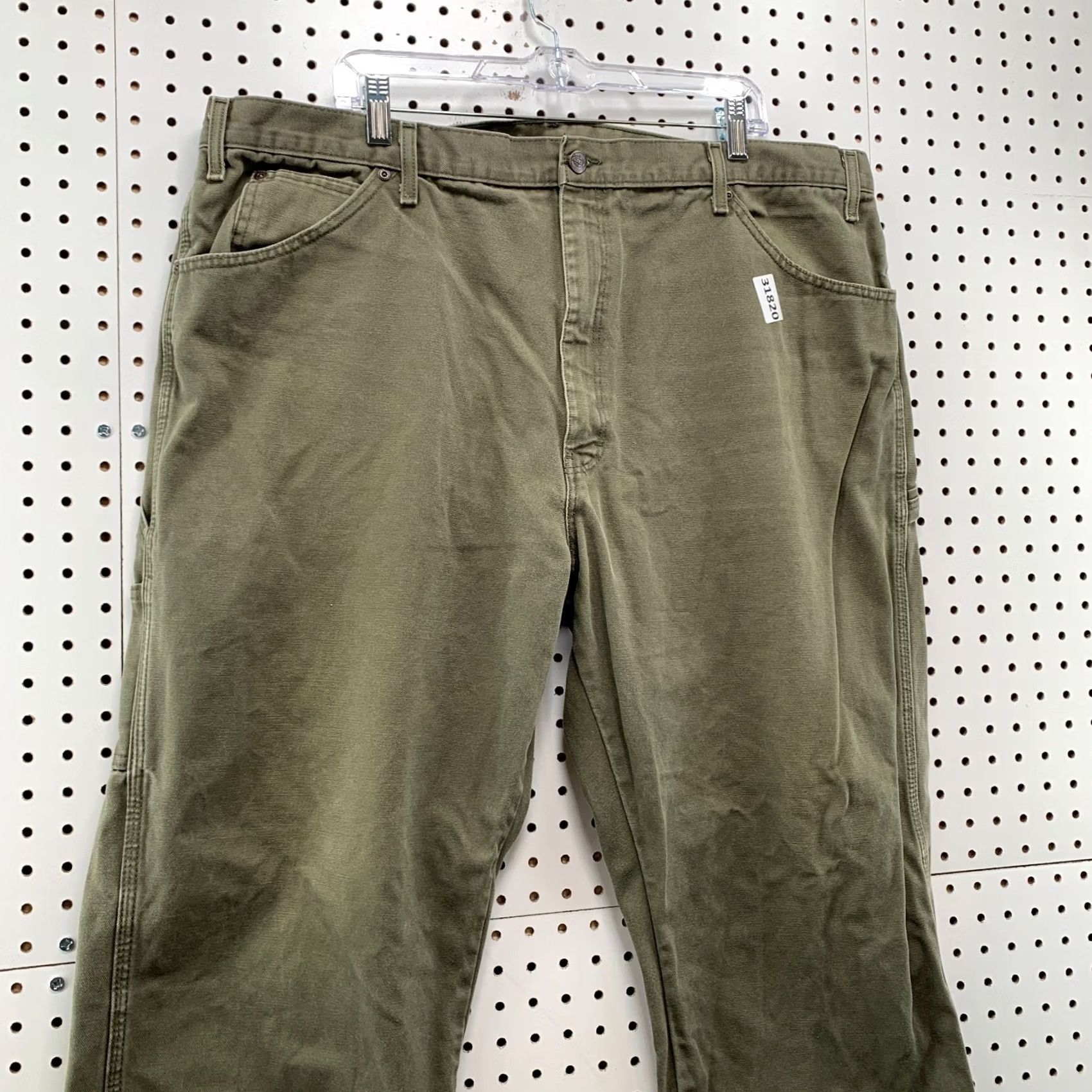 Dickies VINTAGE Dickies Carpenter Pants Mens 42X30 Moss Olive Green Canvas Workwear Size US 42 / EU 58 - 4 Thumbnail