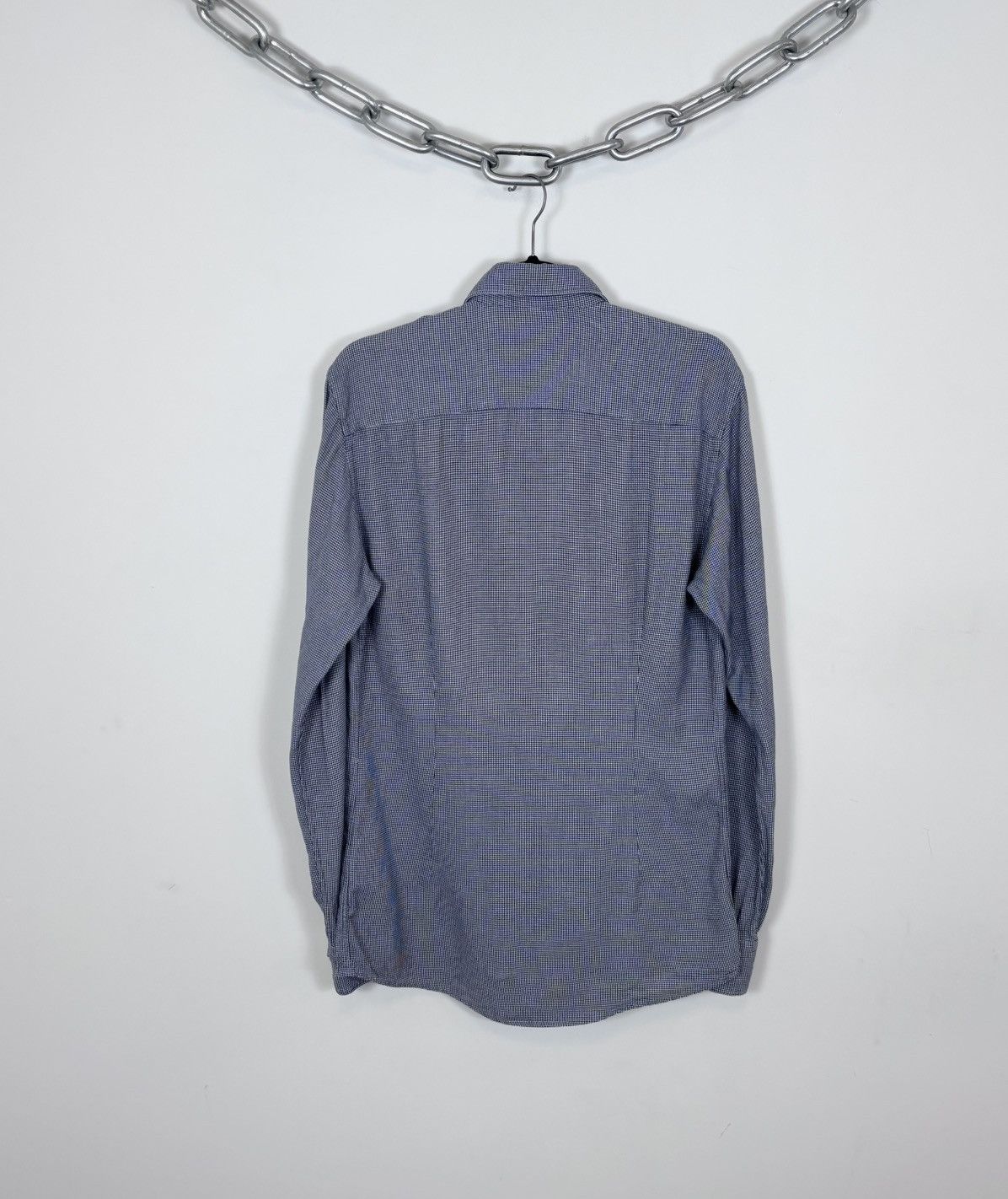 Eton Eton Men’s Navy Blue White Long Sleeve Shirt Houndstooth Size US S / EU 44-46 / 1 - 15 Thumbnail