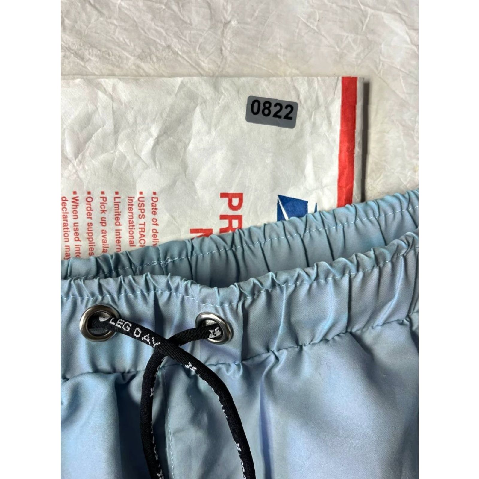 Vintage Flexliving Leg Day Mens Trunks Size L Drawstrings Beach Blue 100% Polyester Regular Men Bottom Swim Trunks Size ONE SIZE - 8 Thumbnail