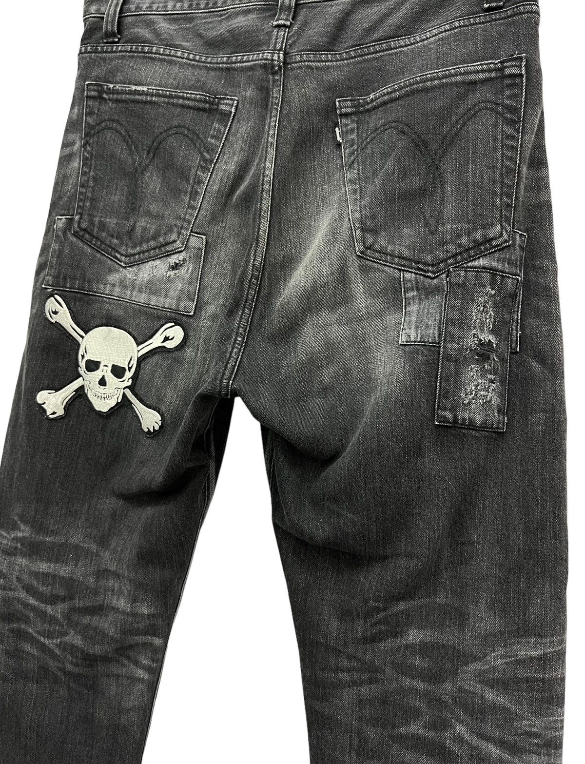 Japanese Brand VTG GLAMB x ROLLING STONES Skull Boro Patcwork Distressed Size US 32 / EU 48 - 9 Thumbnail
