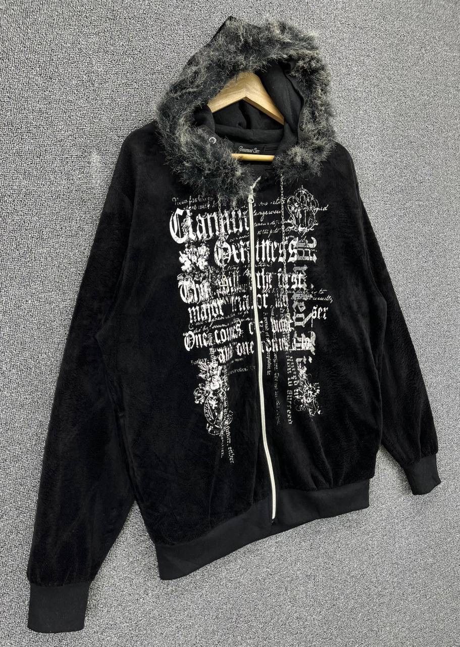 If Six Was Nine Beaumont Carr Poem Punk Fur Hoodie Fleece Jacket Size US L / EU 52-54 / 3 - 2 Thumbnail