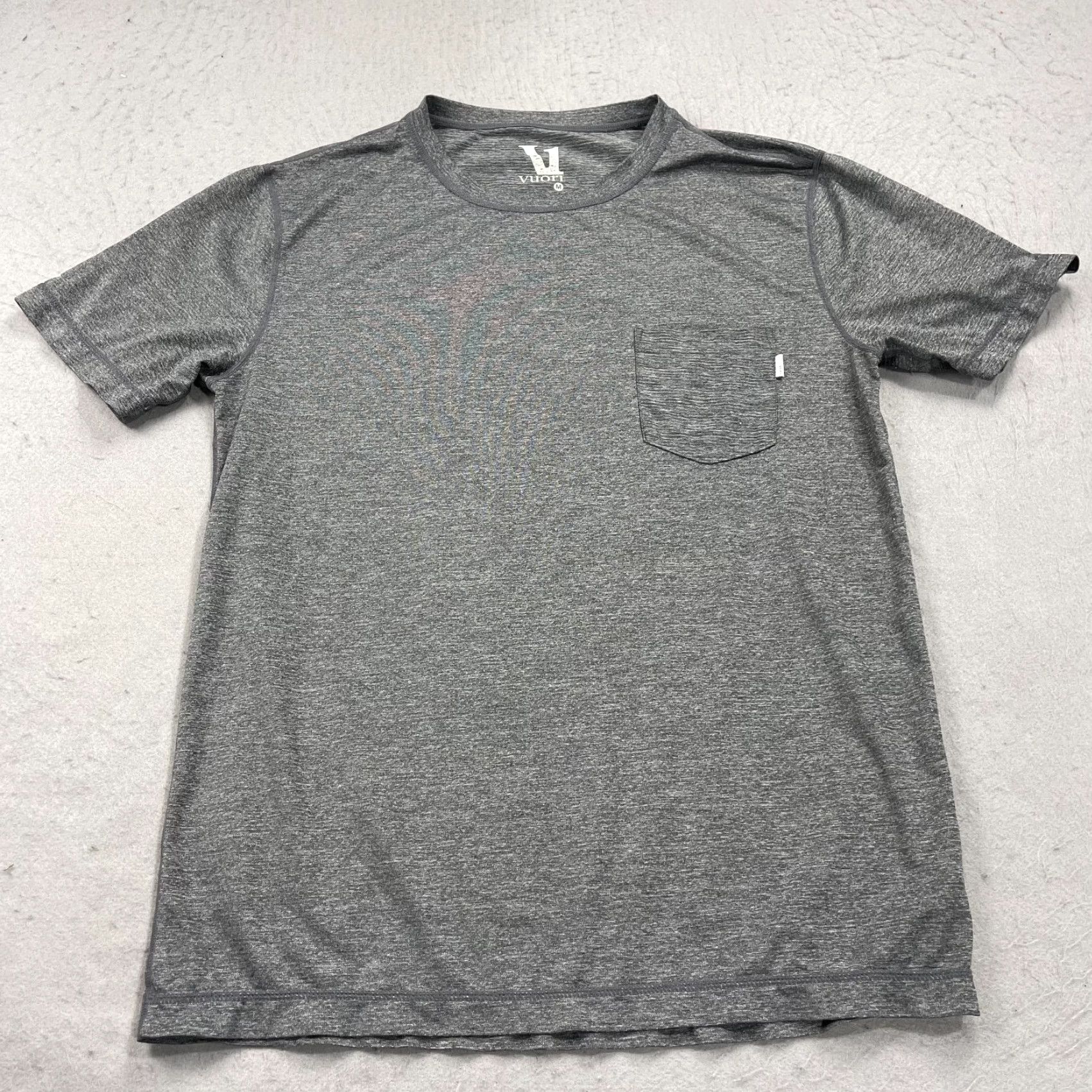Vuori Vuori Shirt Mens Medium Gray Tradewind Performance Tee Pocket Gym Workout Logo Shirt Size US M / EU 48-50 / 2 - 2 Thumbnail