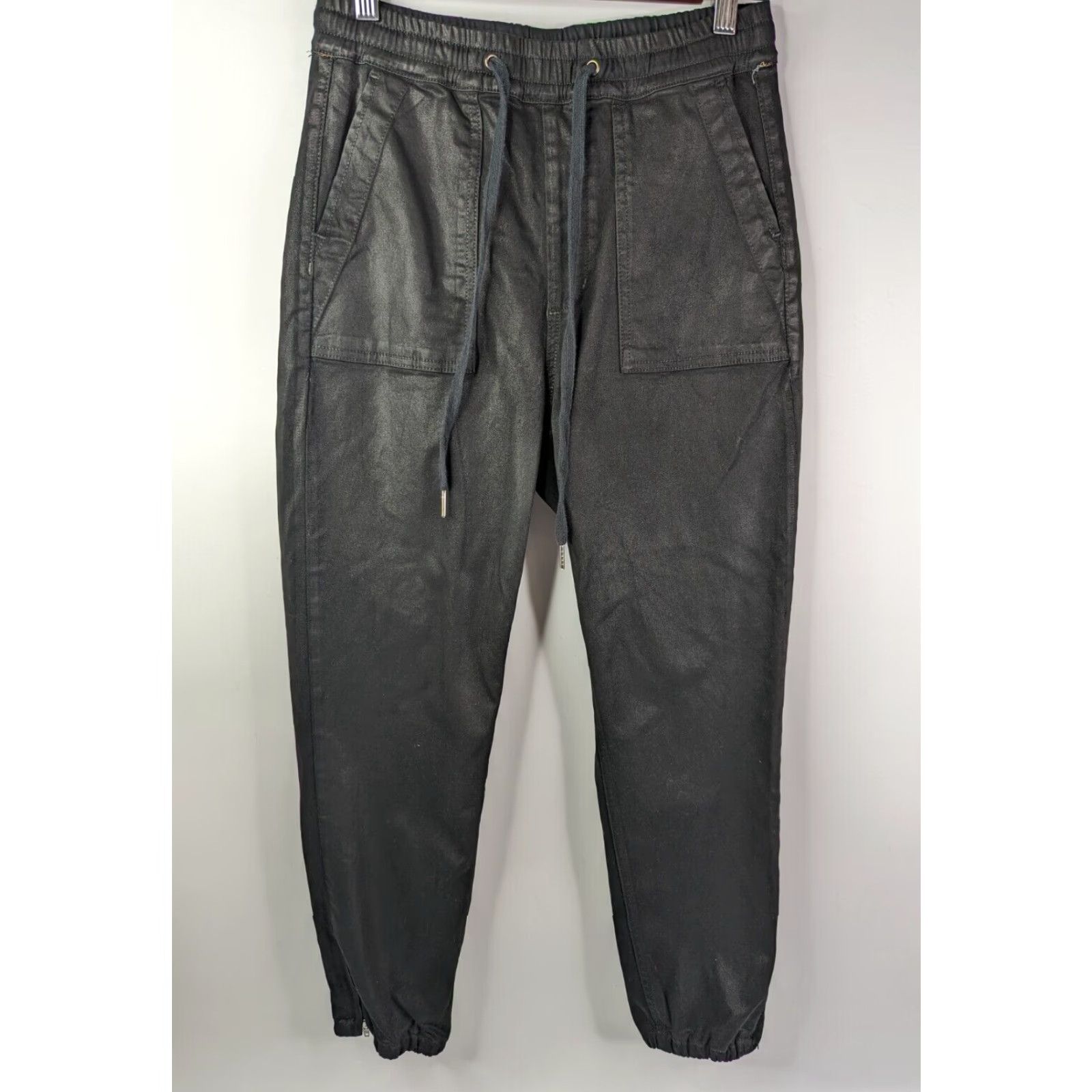 Vintage Joe’s The Sienna Coated Joggers Black Women Size S Tapered GG8CTC8000 Size 28" / US 6 / IT 42 - 2 Thumbnail