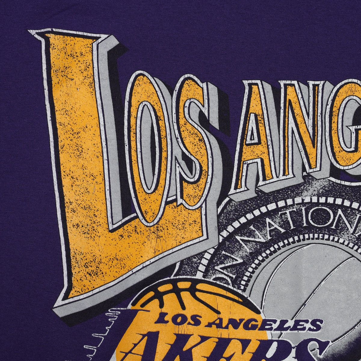 NBA Vintage Los Angeles Lakers Purple Tee NBA 90s Size US XL / EU 56 / 4 - 6 Thumbnail