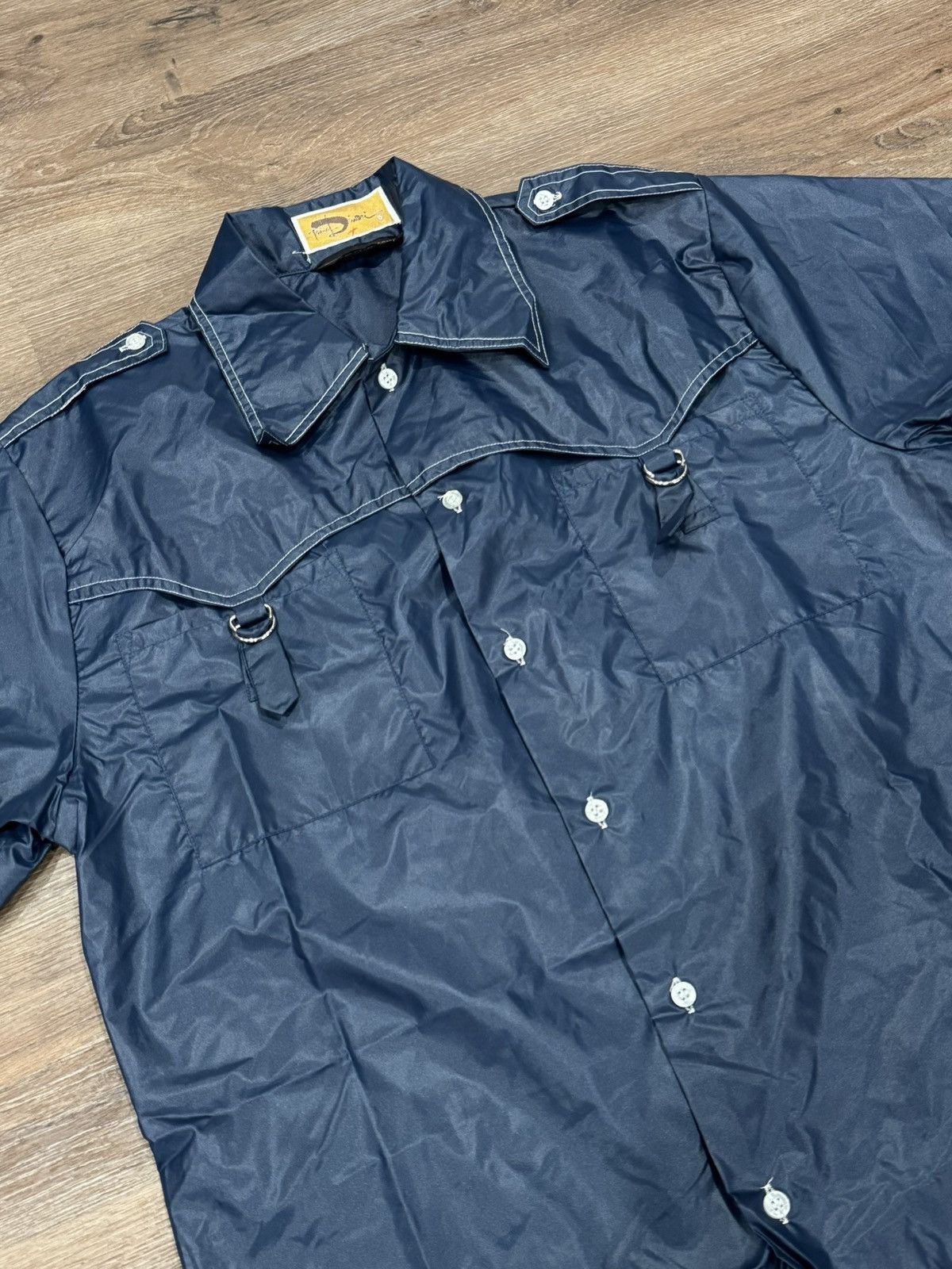 Vintage Vintage 60s Contrast Stitch Utility Shirt - Navy Tactical Size US M / EU 48-50 / 2 - 4 Thumbnail