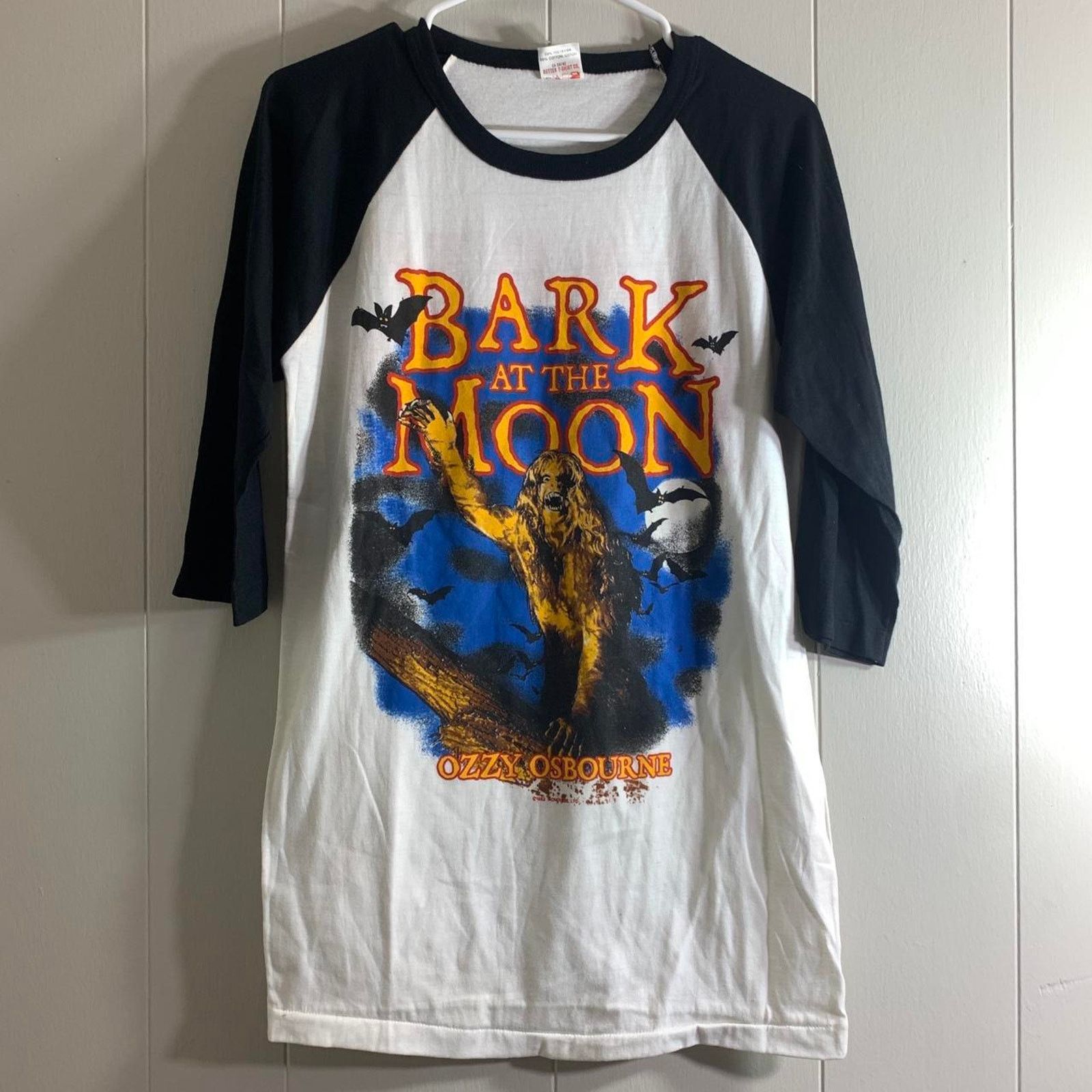 Vintage 1984 OZZY OSBOURNE Bark At The Moon 3/4 sleeve tee shirt M Size US M / EU 48-50 / 2 - 2 Thumbnail