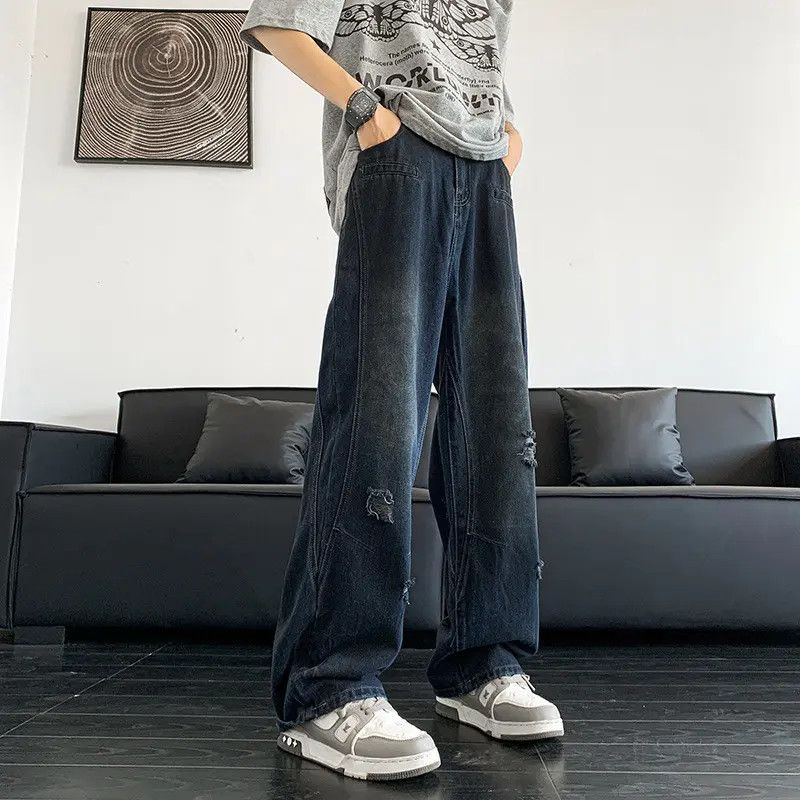Japanese Brand × Jean Retro loose wide leg high street jeans Size US 30 / EU 46 - 4 Thumbnail