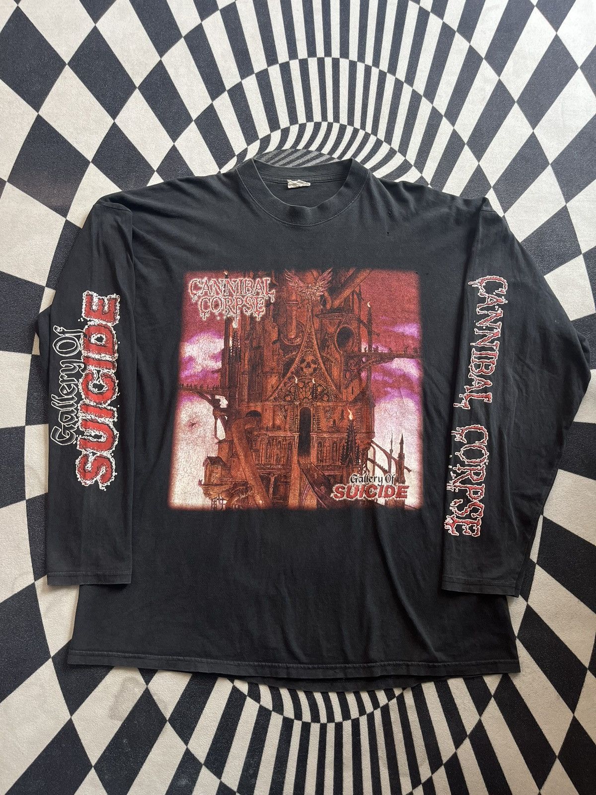 Band Tees Vintage CANNIBAL CORPSE 98’s Gallery Of SUICIDE Tshirt Size US XL / EU 56 / 4 - 1 Thumbnail