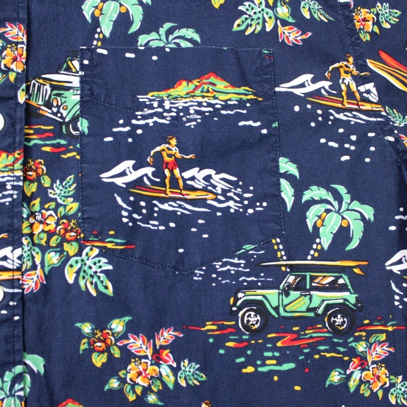 Gap GAP Hawaiian Shirt Mens Medium Blue Floral Short Sleeve Button-Up For Casual Travel Workwear Shirt Mens I/J Size US M / EU 48-50 / 2 - 5 Thumbnail