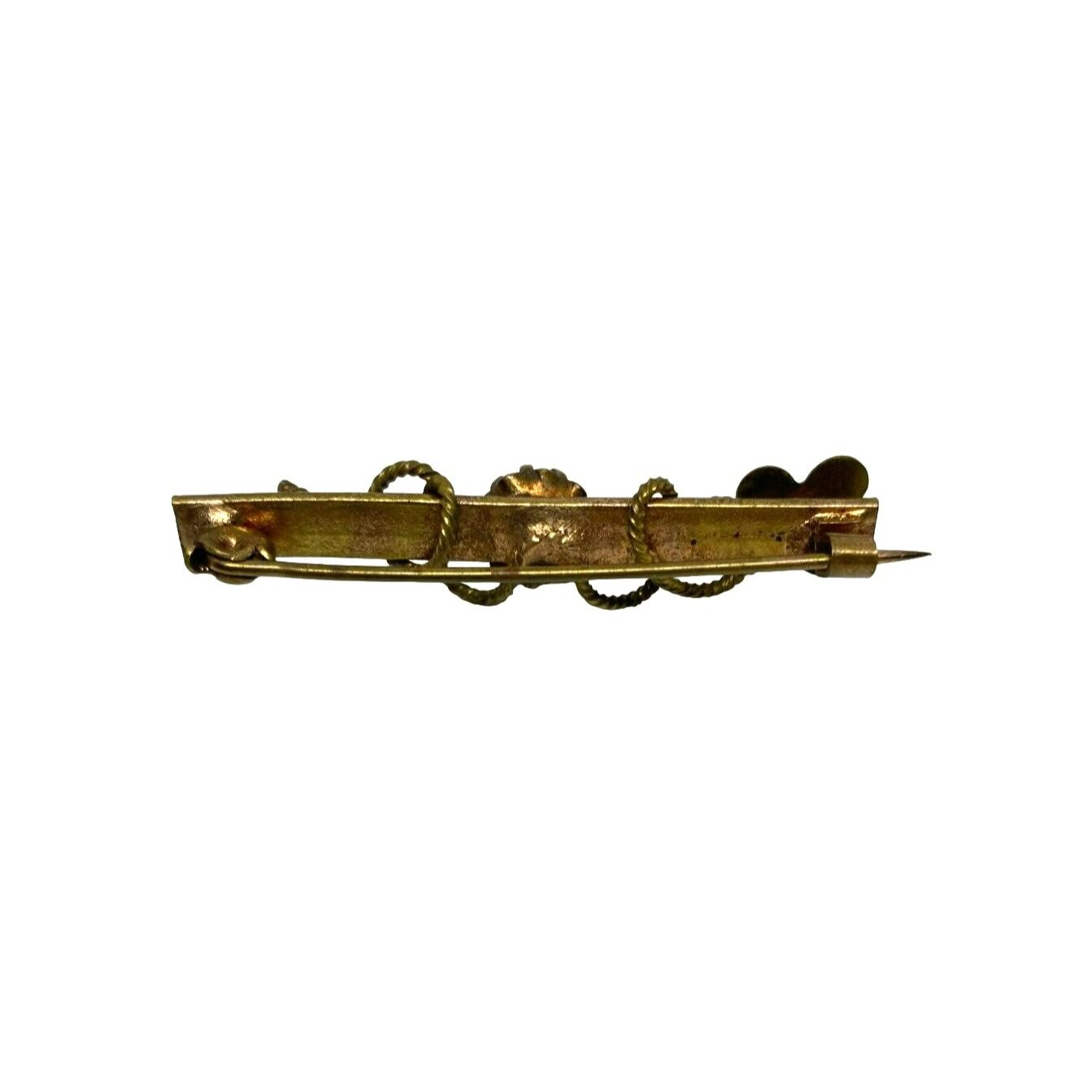 Other Antique early 1900's estate bar pin goldtone brooch with pro Size ONE SIZE - 2 Preview