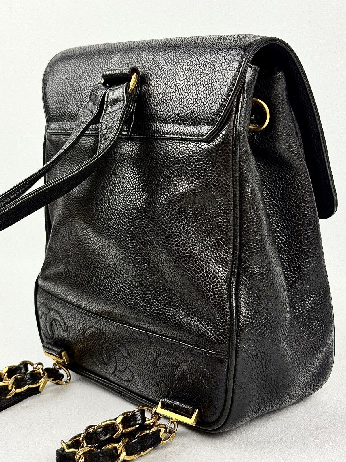 Chanel Chanel - Lagerfeld - 1994 - Triple CC - Mini Caviar Backpack Size ONE SIZE - 8 Thumbnail