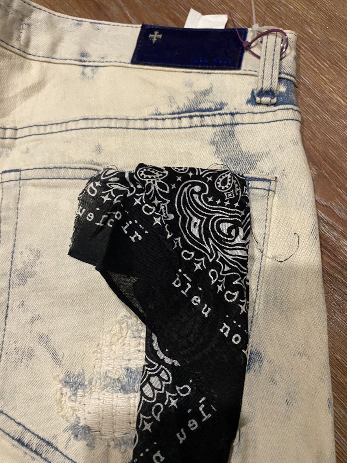 Hysteric Glamour Japan 🇯🇵 bleu noir inspired kapital/ undercover patchwork Size US 38 / EU 54 - 8 Thumbnail