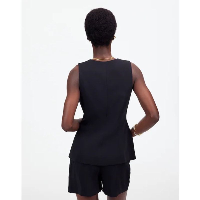 Madewell NWOT Madewell Cutaway Long Vest In Jet Black Size 2 Size XS / US 0-2 / IT 36-38 - 3 Thumbnail