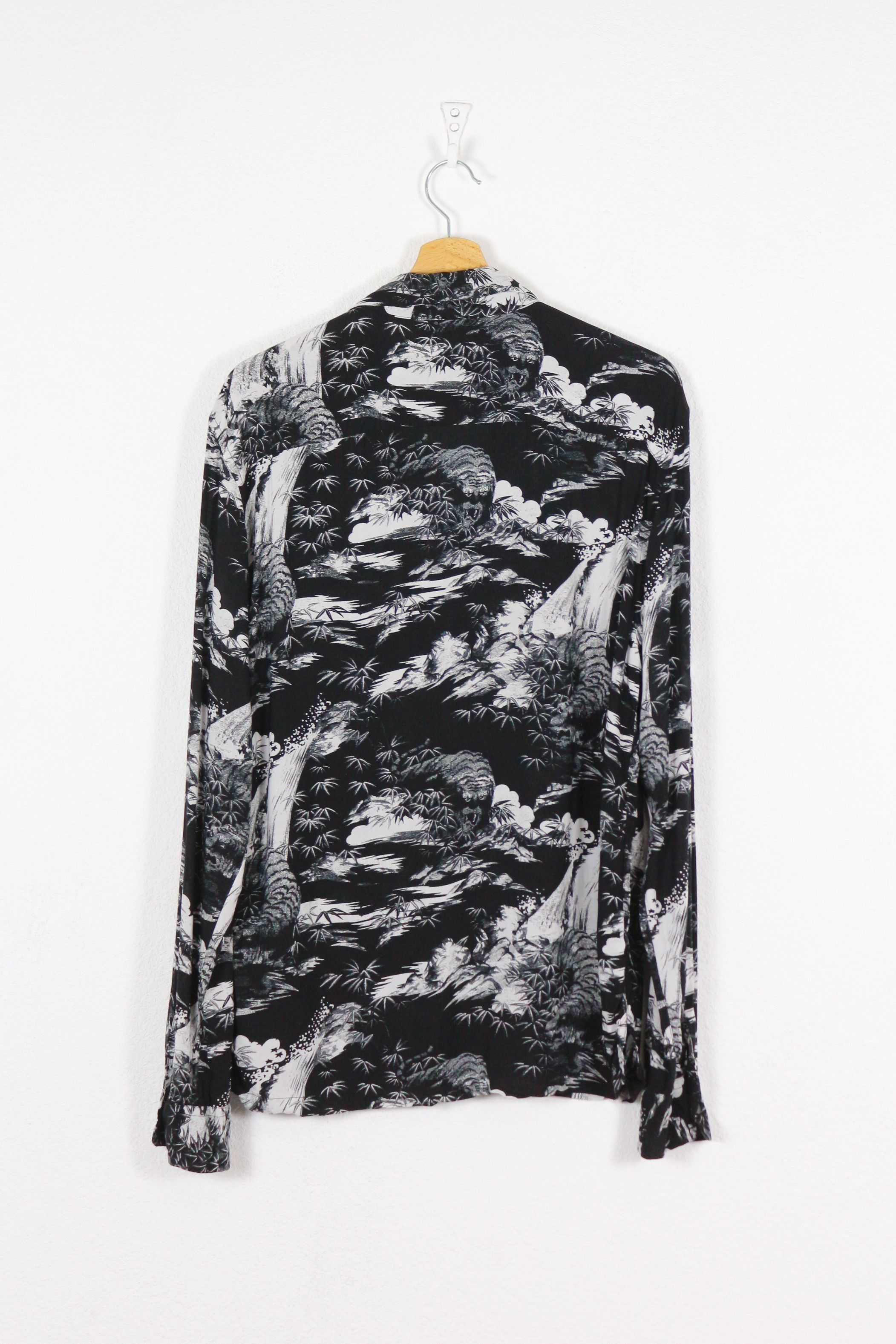 Allsaints Allsaints Sunda Japanese Printed Viscose Open Collar Shirt Size US M / EU 48-50 / 2 - 4 Thumbnail