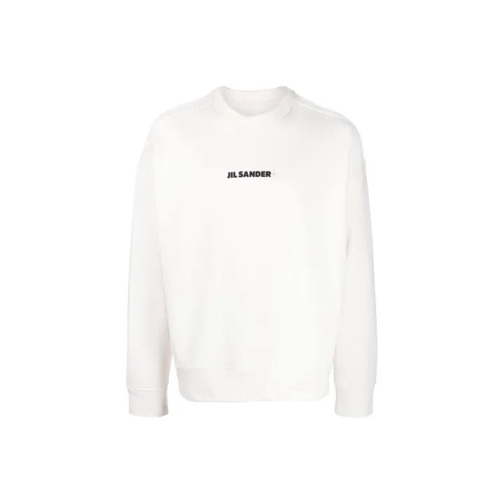 Jil Sander JIL SANDER Men's Logo Print Long Sleeve Sweatshirt 0079 Size US M / EU 48-50 / 2 - 1 Thumbnail
