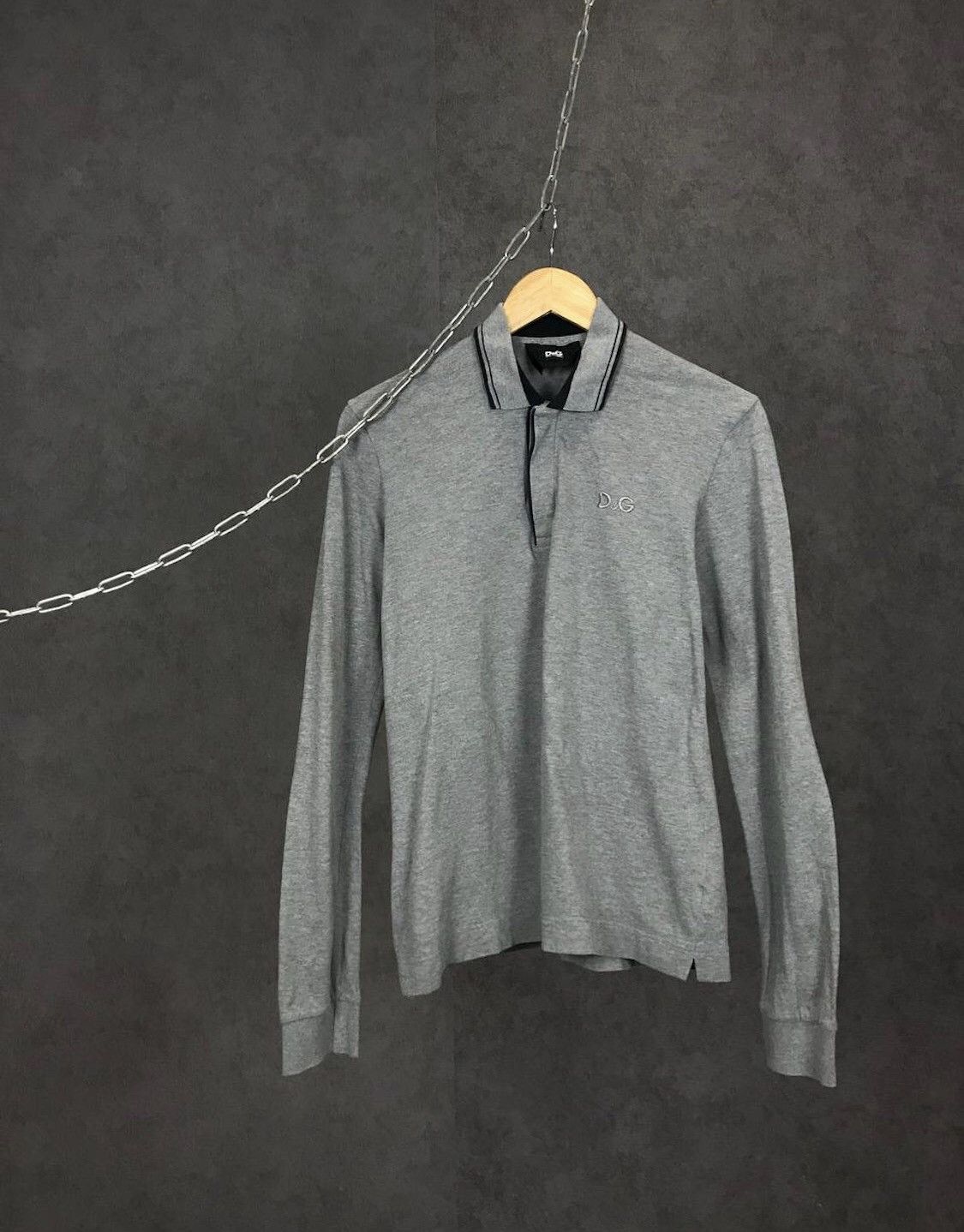D&G Dolce & Gabbana luxury streetwear polo longsleeve