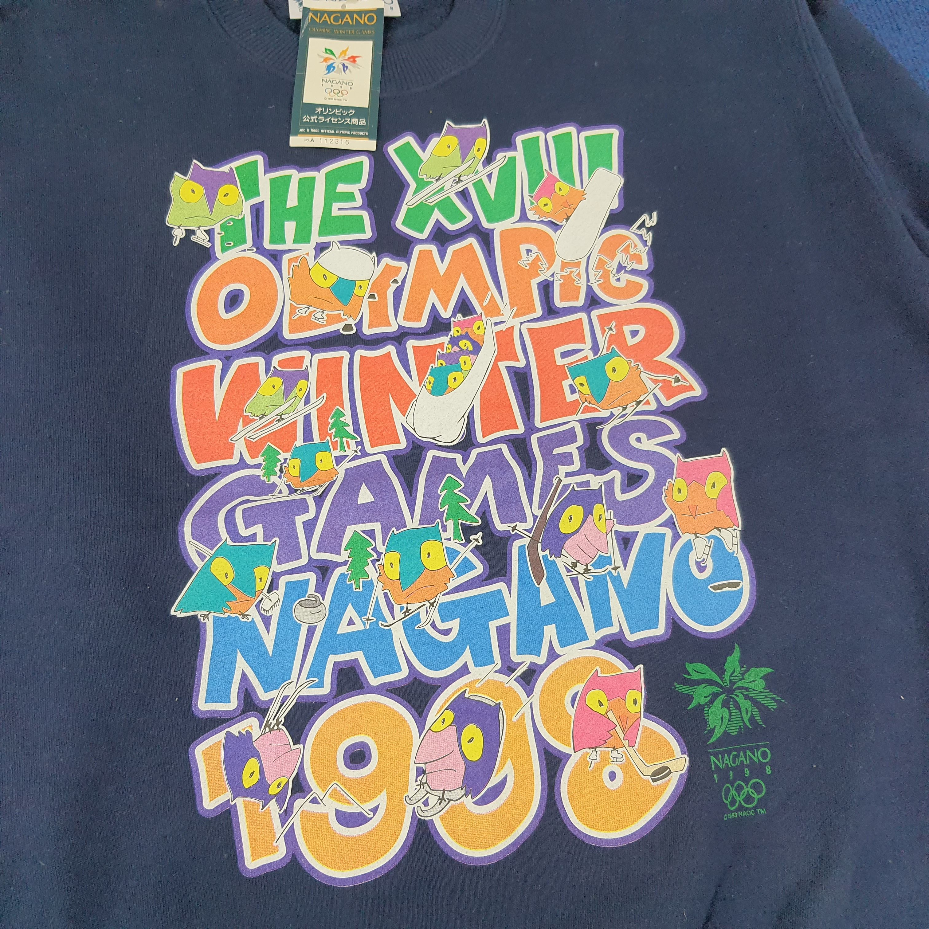 Japanese Brand × Vintage Vintage NAGANO 1998 Olympic Winter Game 90s Sweatshirt Size US M / EU 48-50 / 2 - 2 Thumbnail