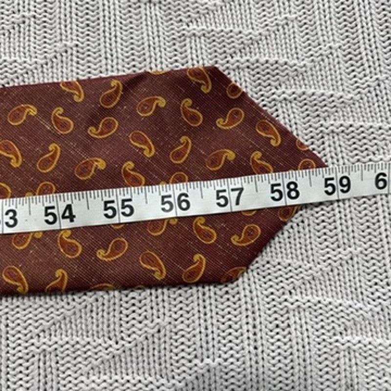 Ermenegildo Zegna Ermenegildo Zegna brown paisley silk tie Size ONE SIZE - 5 Thumbnail
