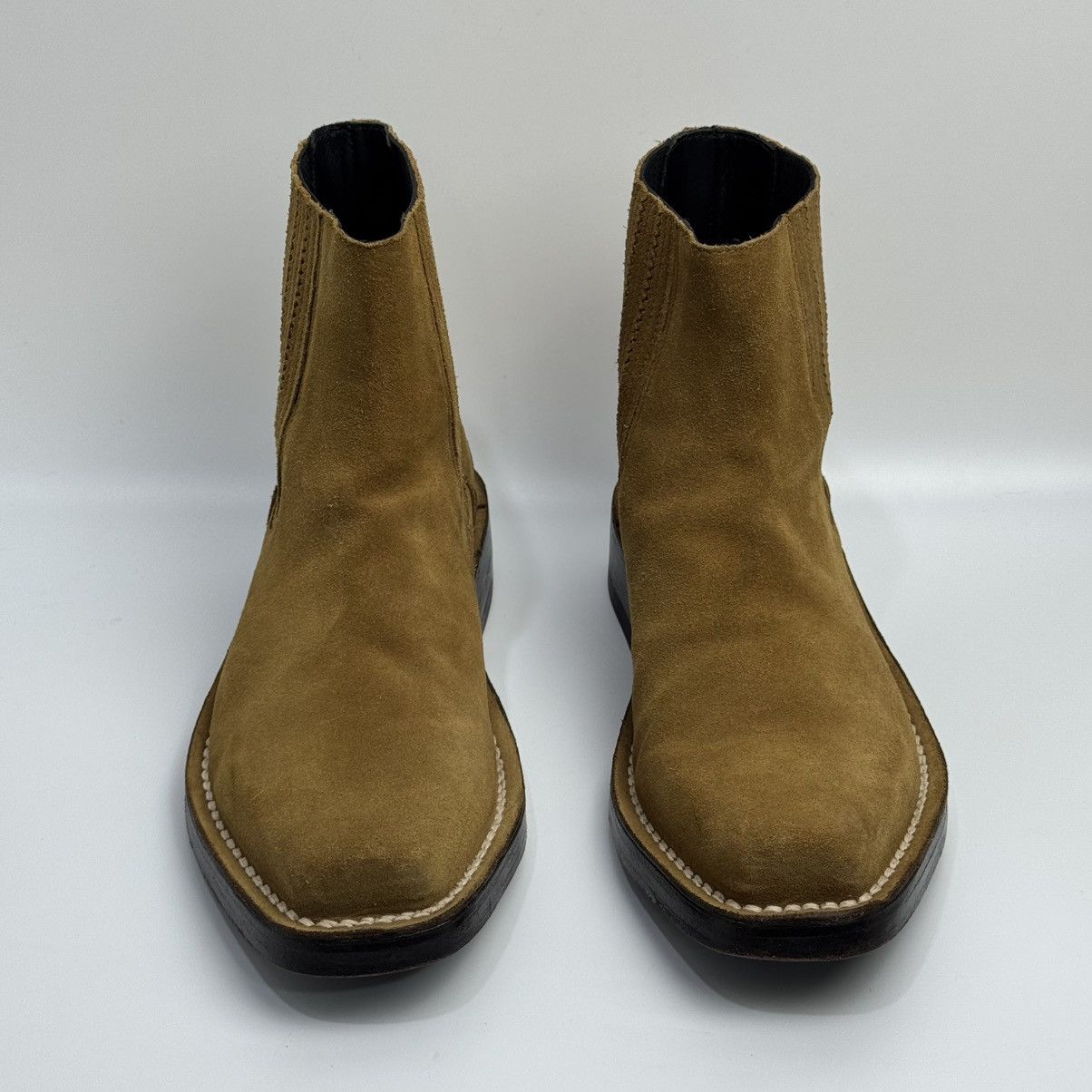 Kenzo Kenzo Kolorado Square Moc Toe Chelsea Boots - Tan Suede Size US 9 / EU 42 - 20 Thumbnail