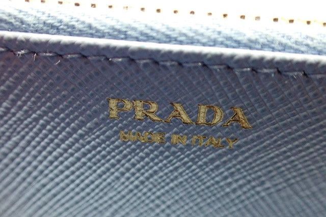 Prada Prada Zippy Saffiano Leather Light Blue Wallet Size ONE SIZE - 8 Thumbnail