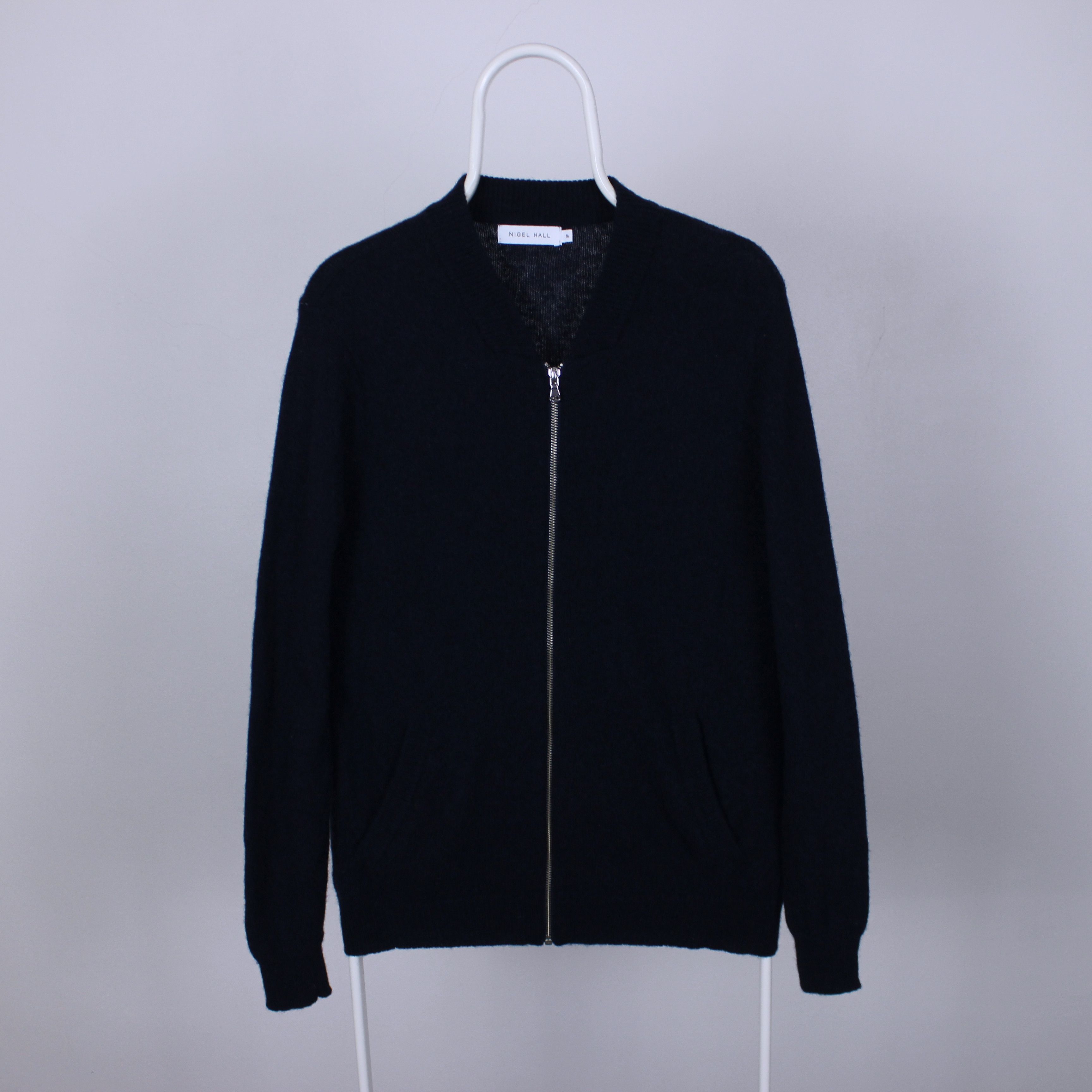 Other Nigel Hall wool sweater full zip navy blue M lambswool Size US M / EU 48-50 / 2 - 10 Thumbnail