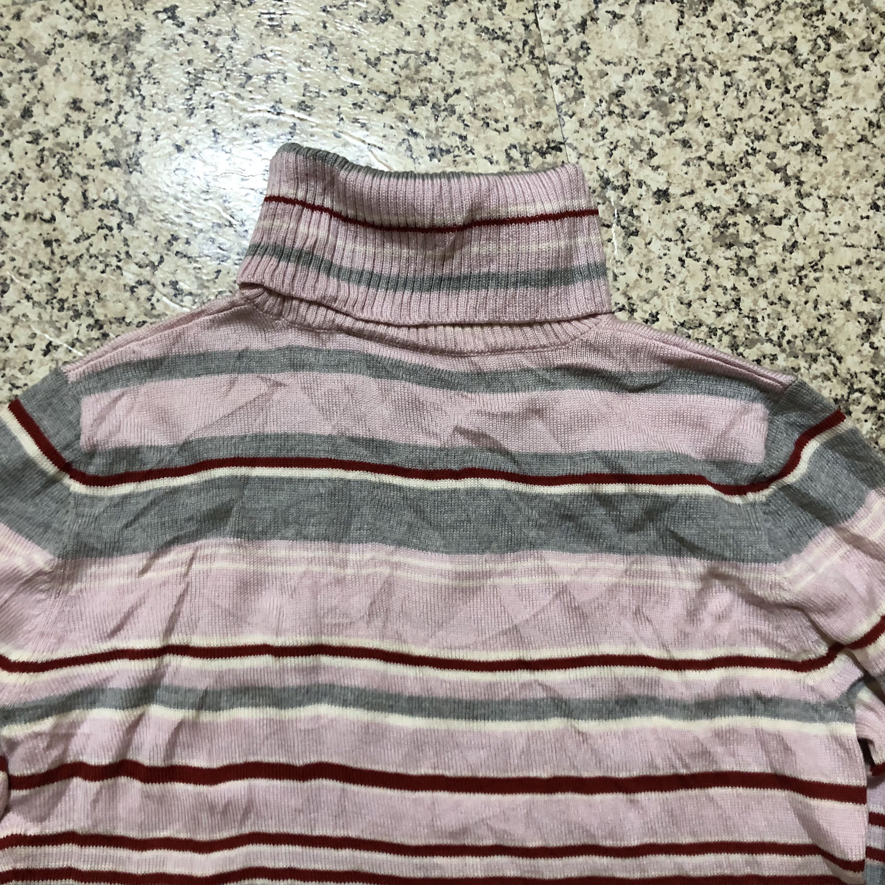 Courreges Vintage Courrèges Paris Striped Turtleneck Wool Knit Sweater Size S / US 4 / IT 40 - 13 Thumbnail