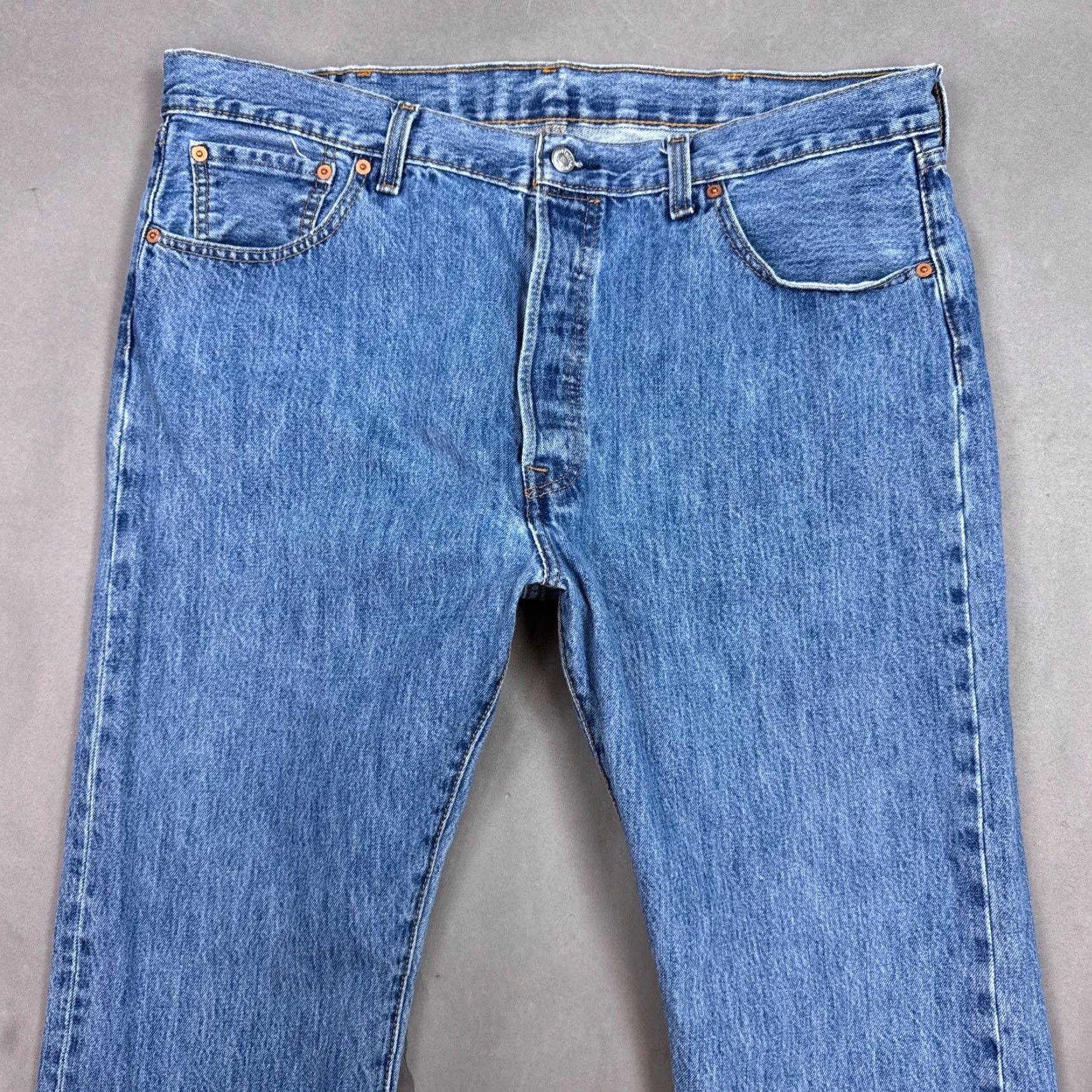 Levi's Levi's 501 Jeans Mens 40x32 Denim Button Fly Straight Classic Regular Color Black Waist 40 Inseam 32 Size US 40 / EU 56 - 3 Thumbnail