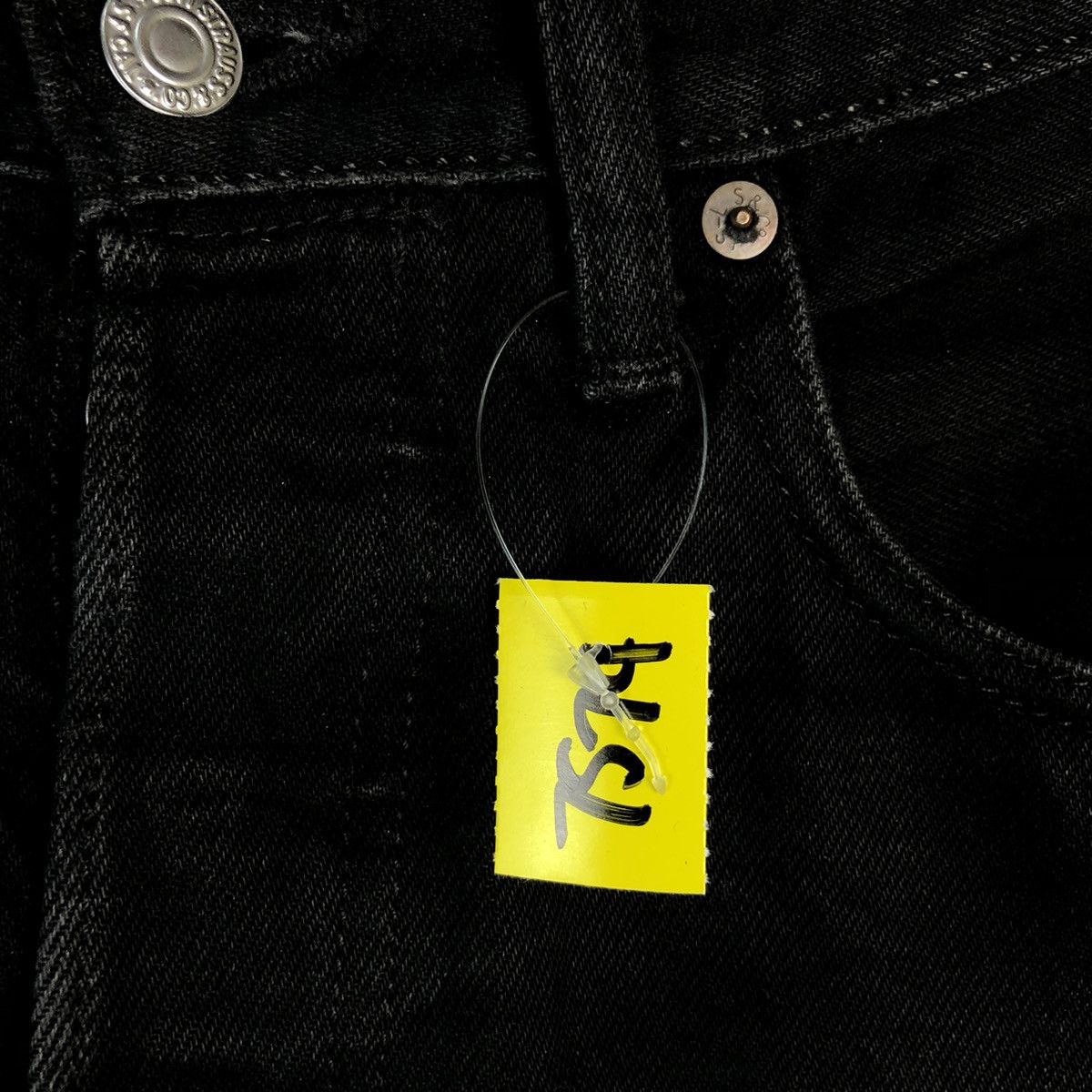 Levi's Levis super Black Denim ripped Pants #7574 Size US 29 - 10 Thumbnail